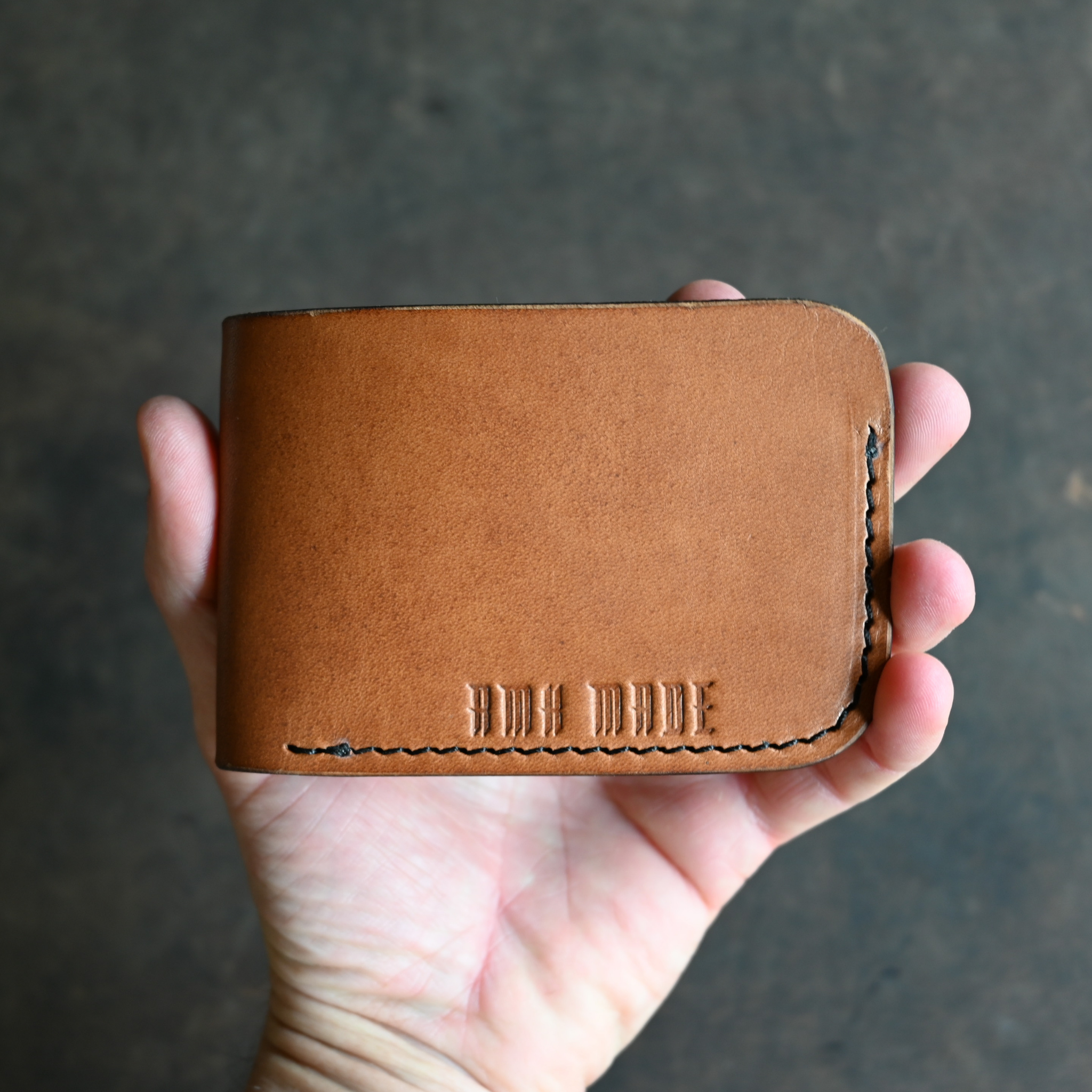 RMK Saddle Tan Classic Minimalist Bifold Wallet