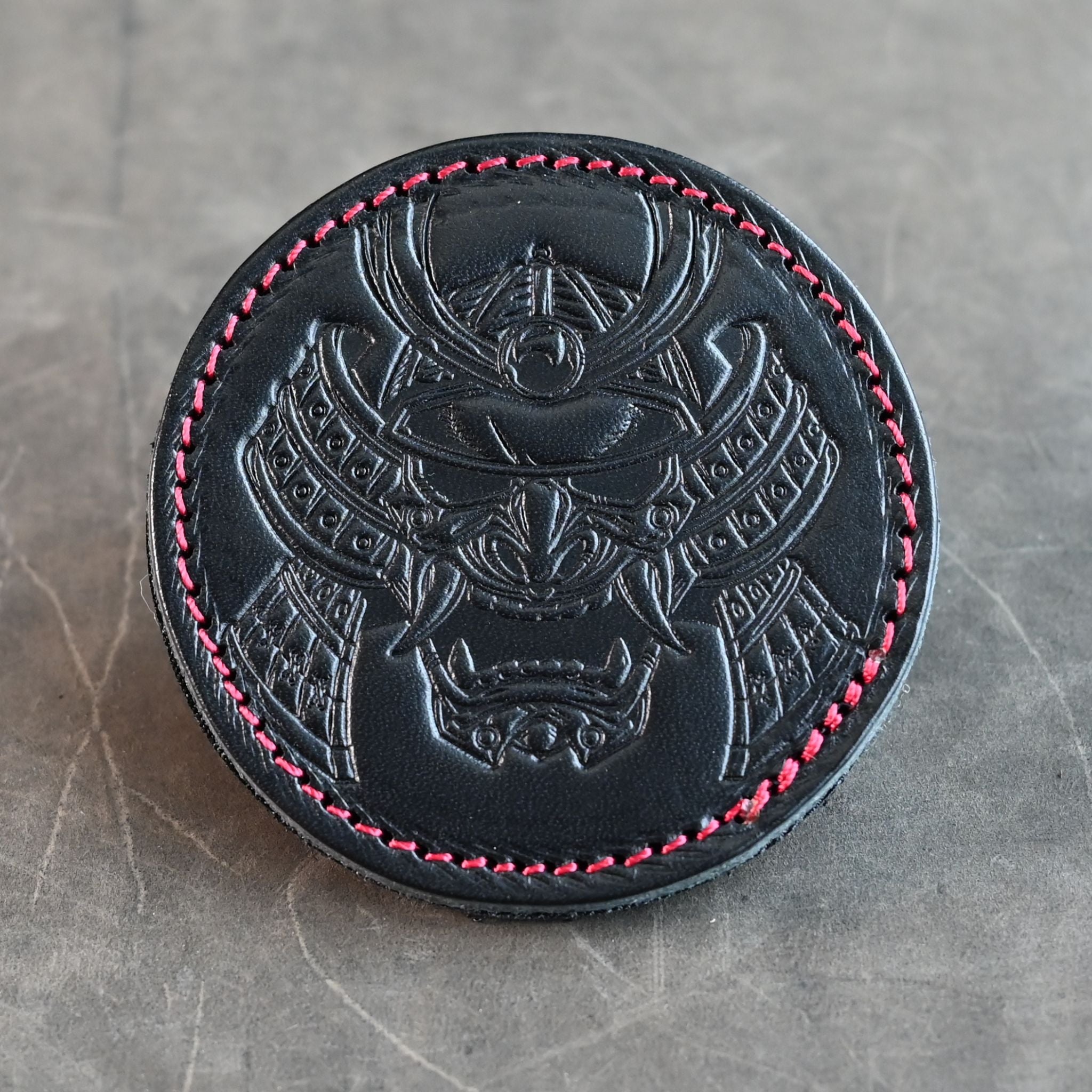 Samurai Mask Leather Patch