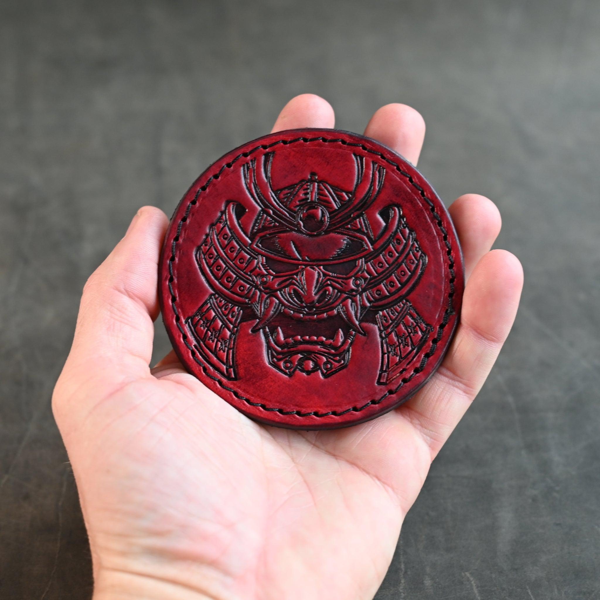 Samurai Mask Leather Patch