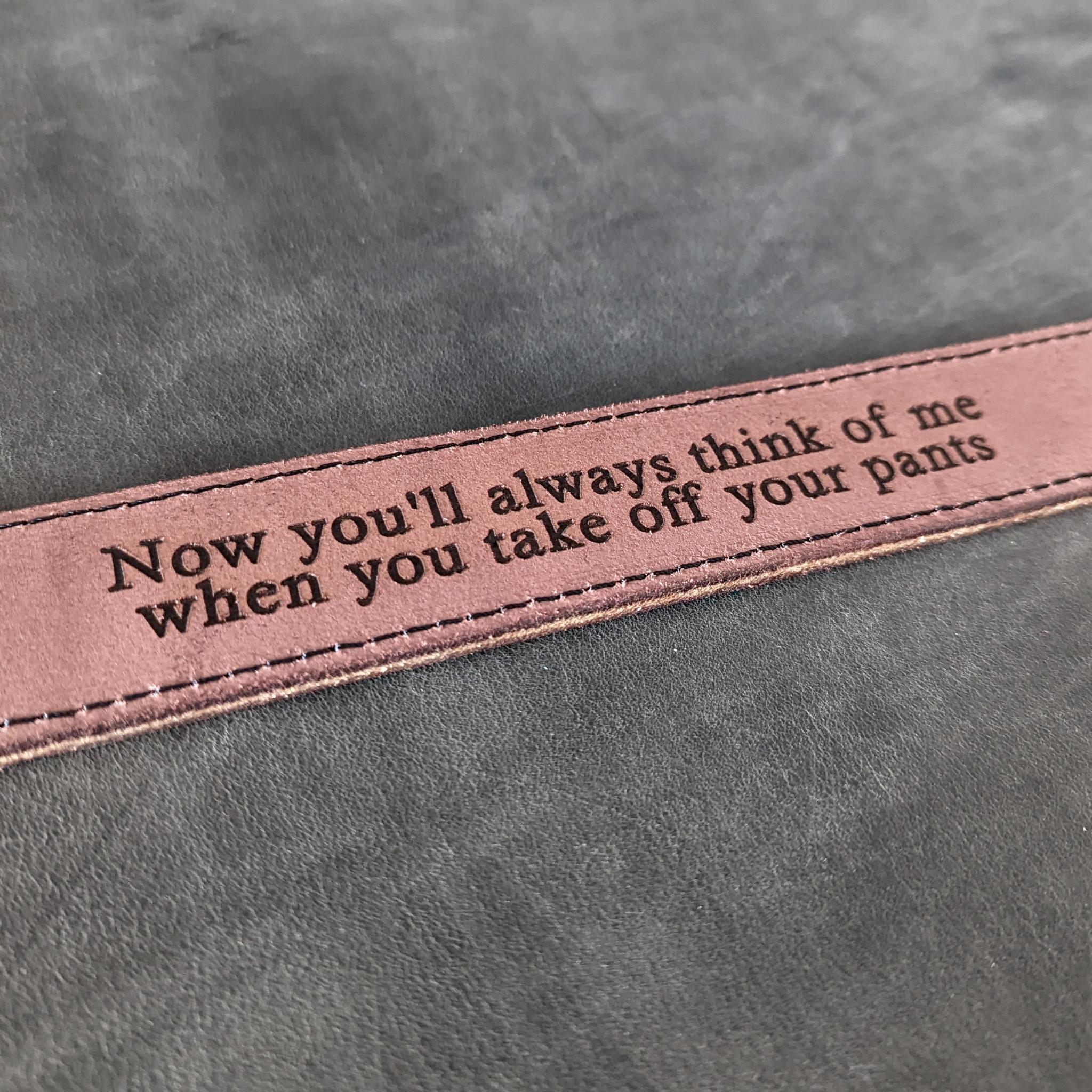 Secret Message Leather Belts