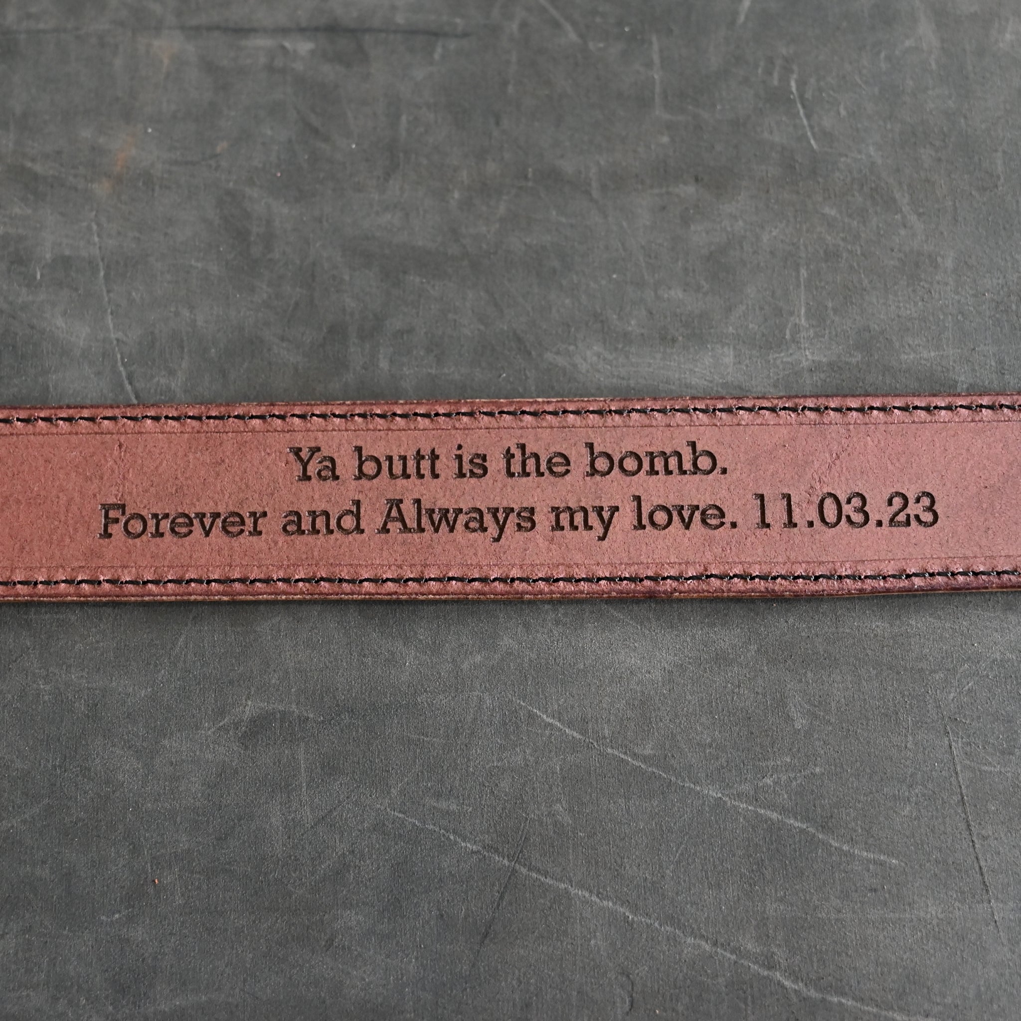 Secret Message Leather Belts