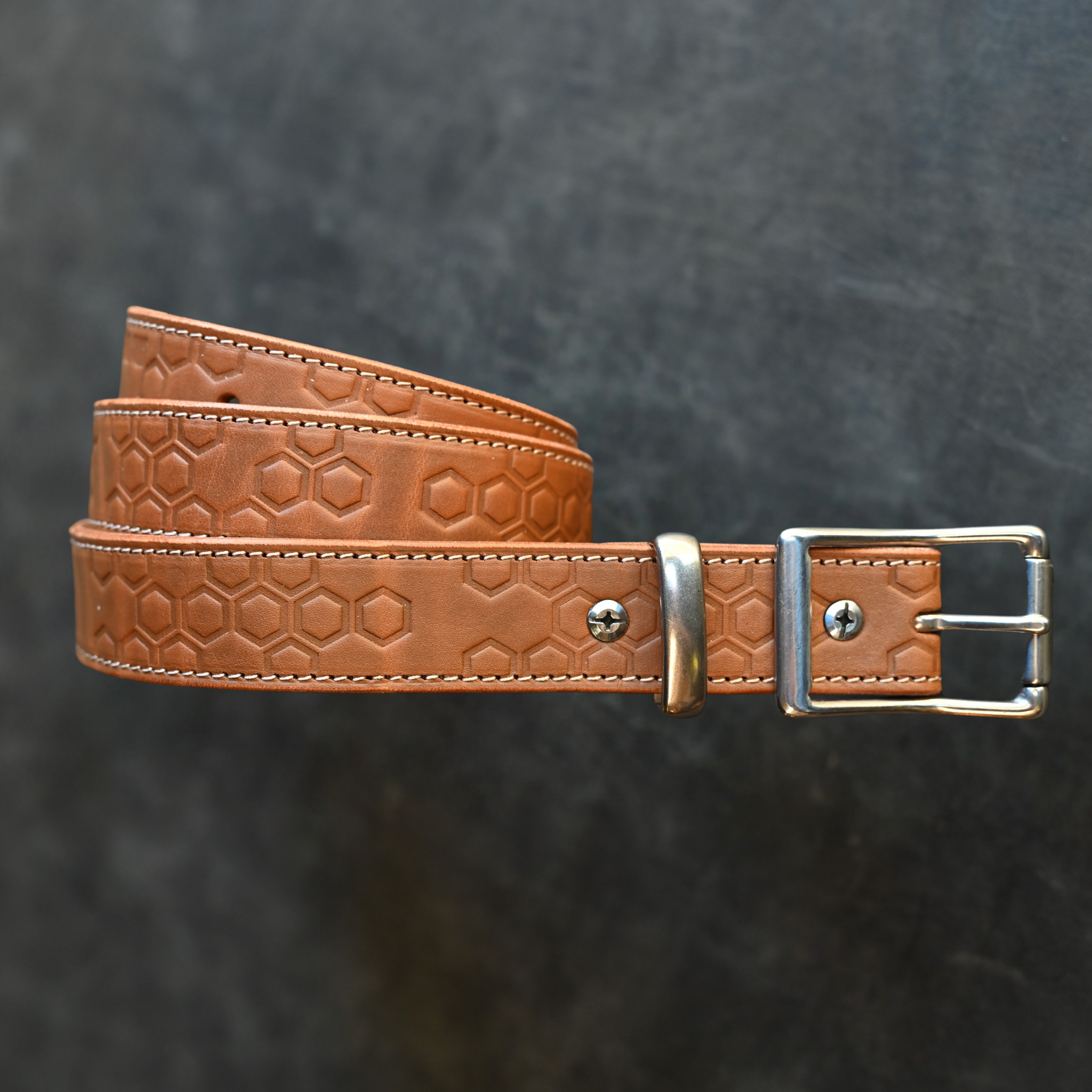 Stamped Leather Belt