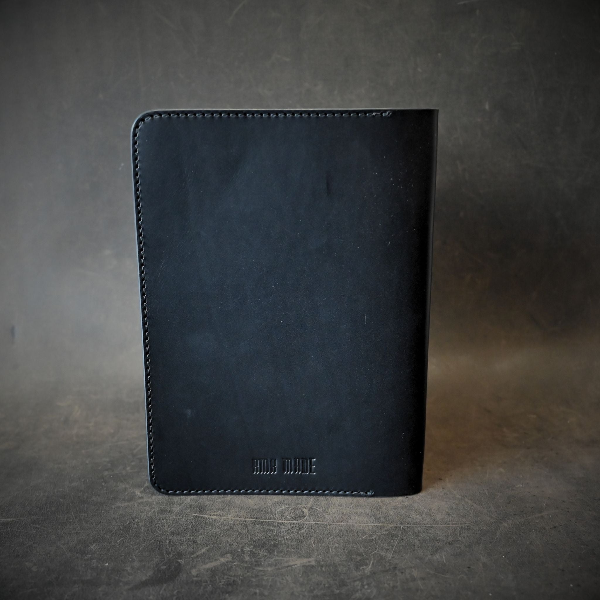A5 Leather Notebook Cover Black on Black