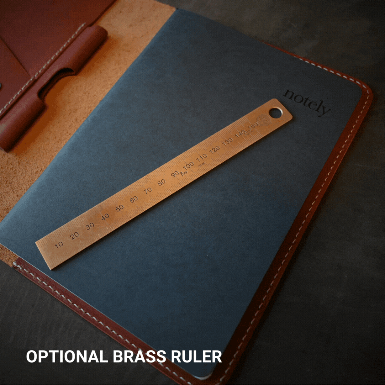 A5 Leather Notebook Cover Saddle Tan