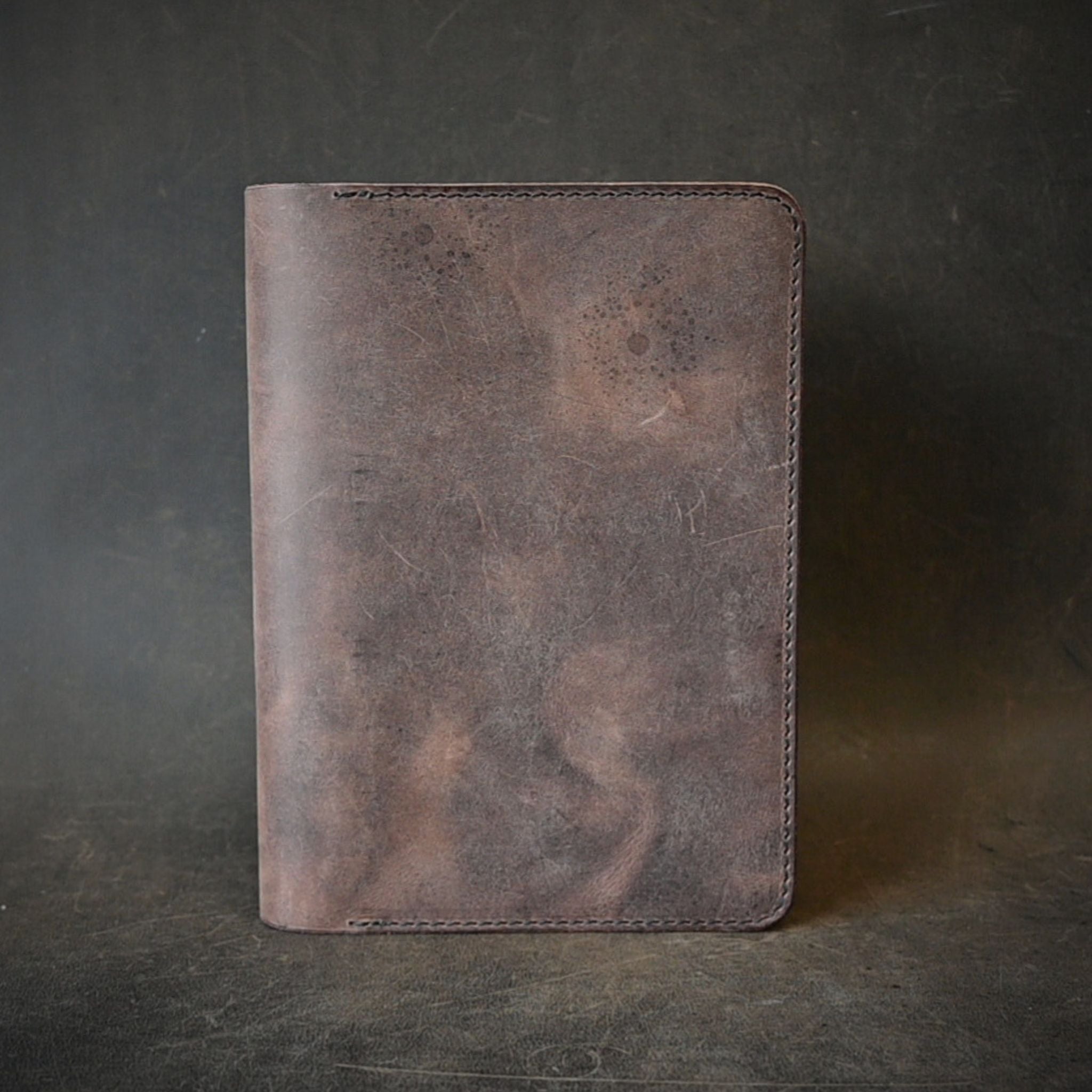 A5 Leather Notebook Cover Crazy Horse Mocha