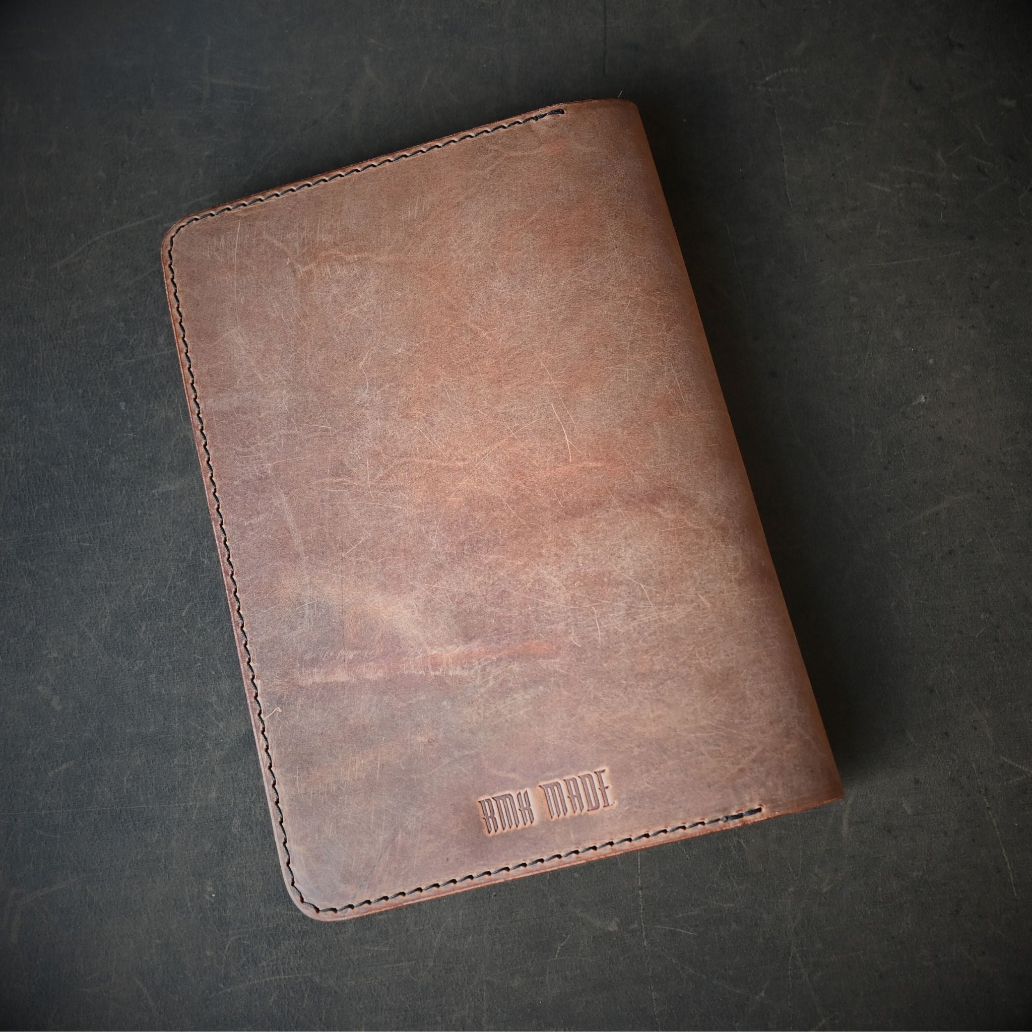 A5 Leather Notebook Cover Crazy Horse Tan