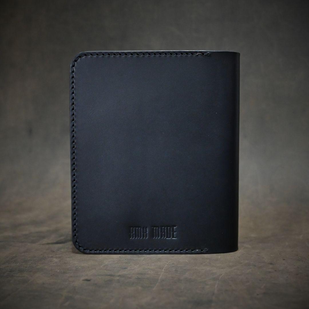 A6 Leather Notebook Cover Black on Black