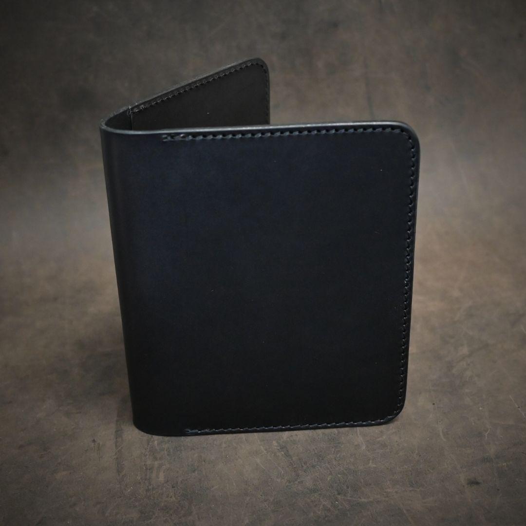 A6 Leather Notebook Cover Black on Black