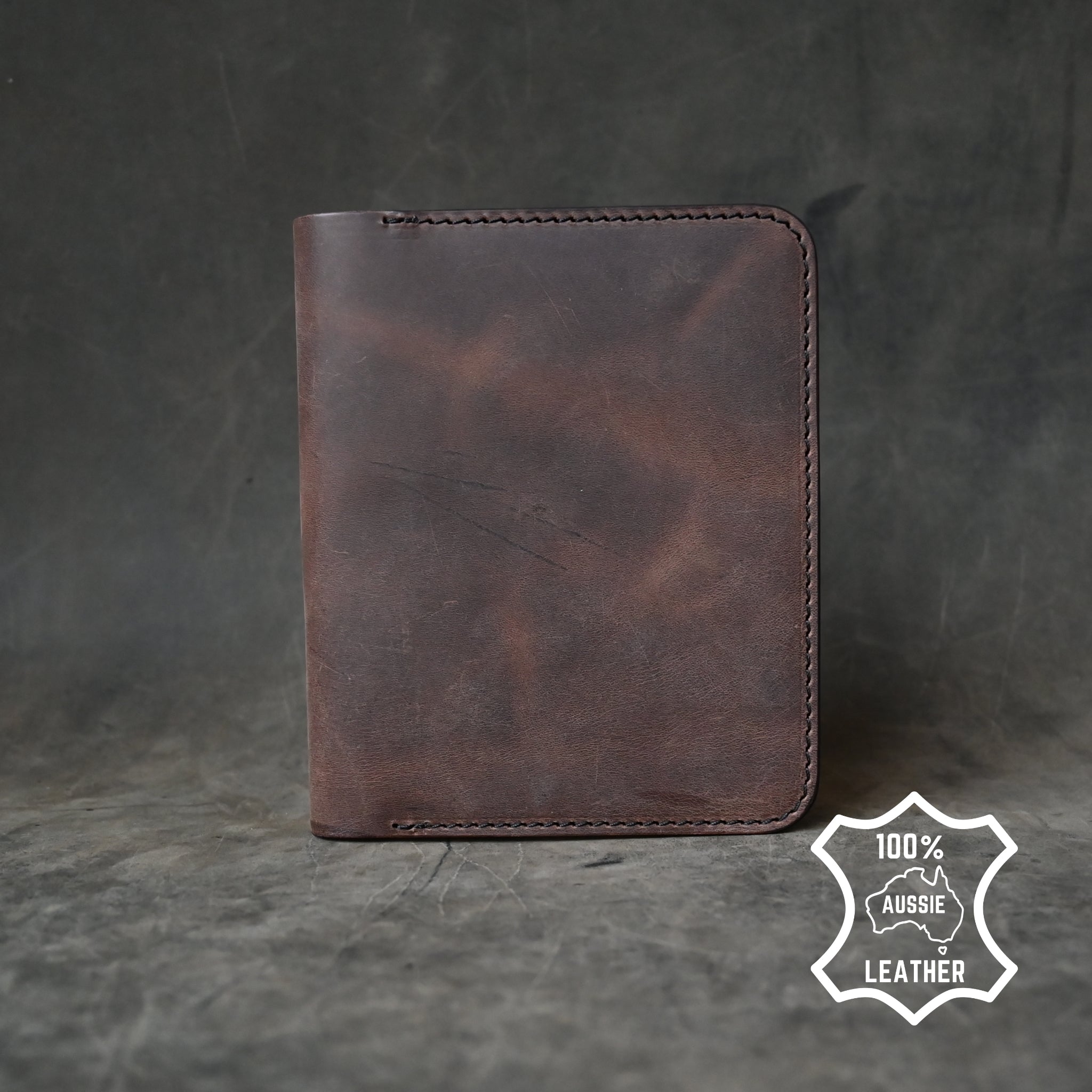 A6 Leather Notebook Cover Crazy Horse Mocha