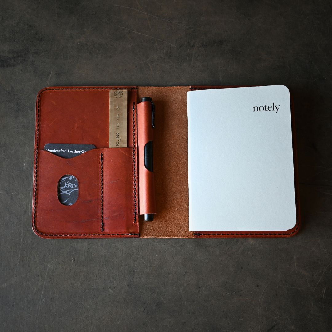 A6 Leather Notebook Cover Italian Whiskey