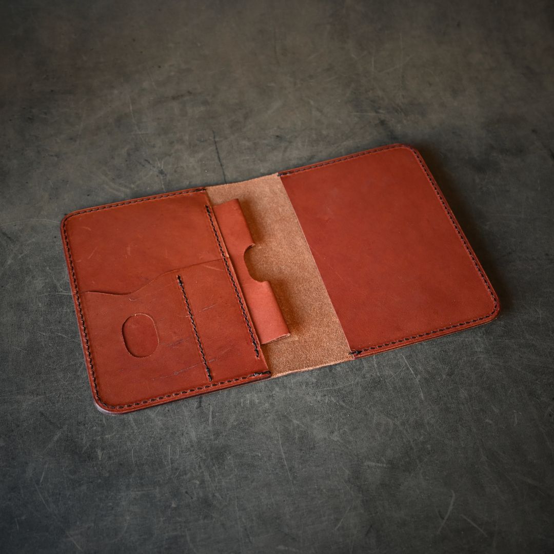 A6 Leather Notebook Cover Italian Whiskey