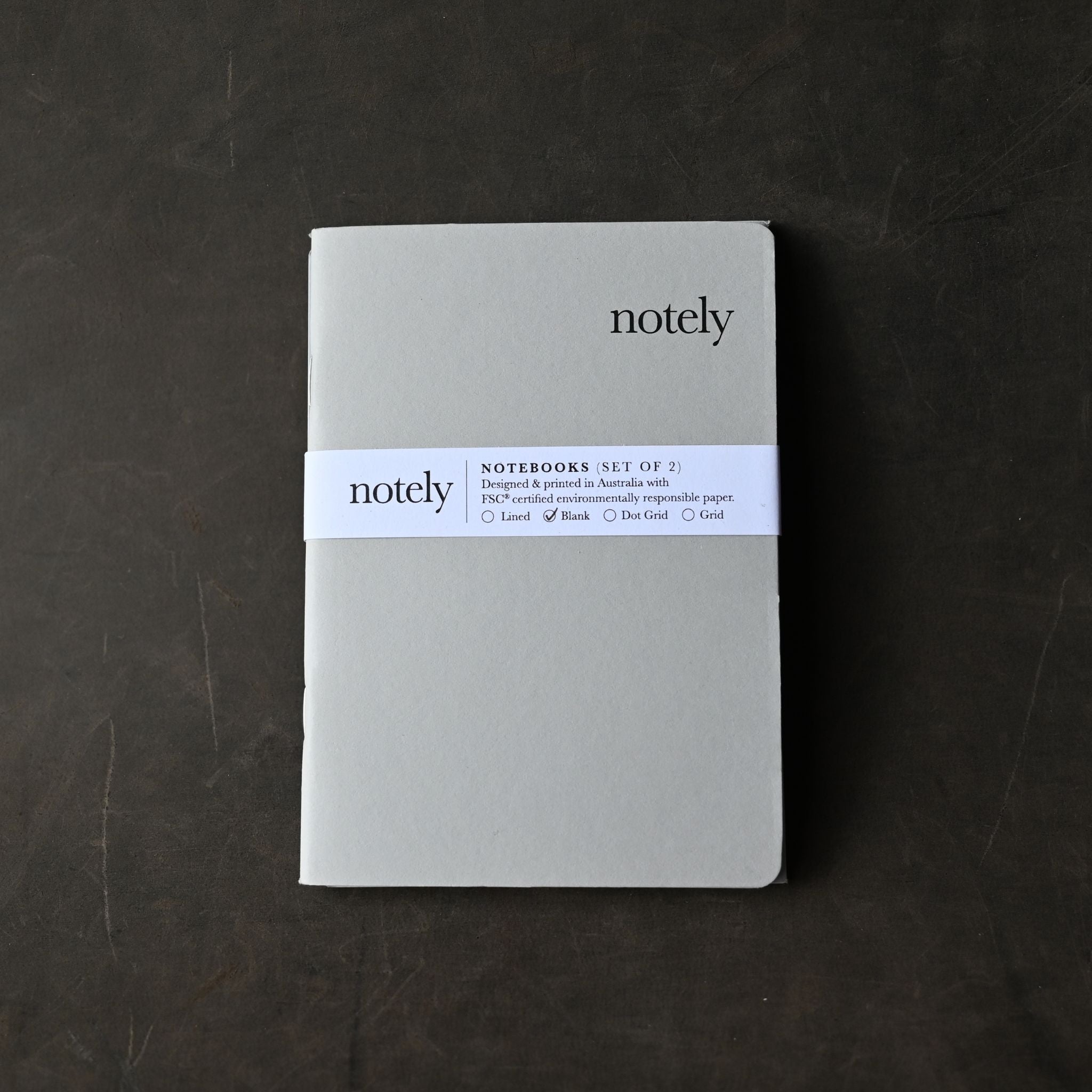 A6 Notebook Set of 2 - Grey Blank