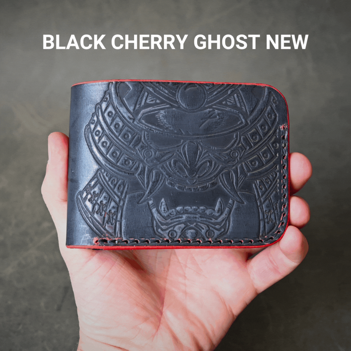 Bifold 2.0 Leather Wallet - Black Cherry Ghost Octopus