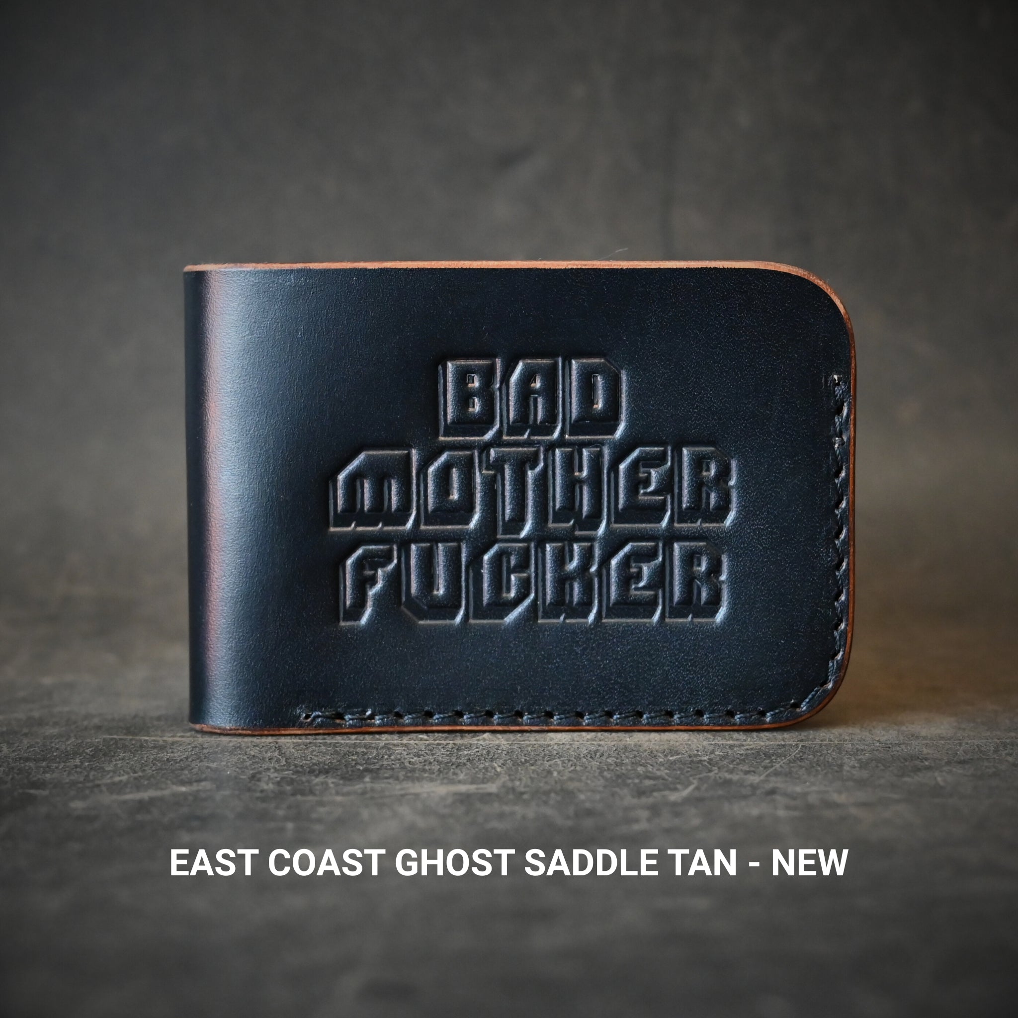 Bad Mofo Themed Bifold Wallet Ghost Leather Saddle Tan