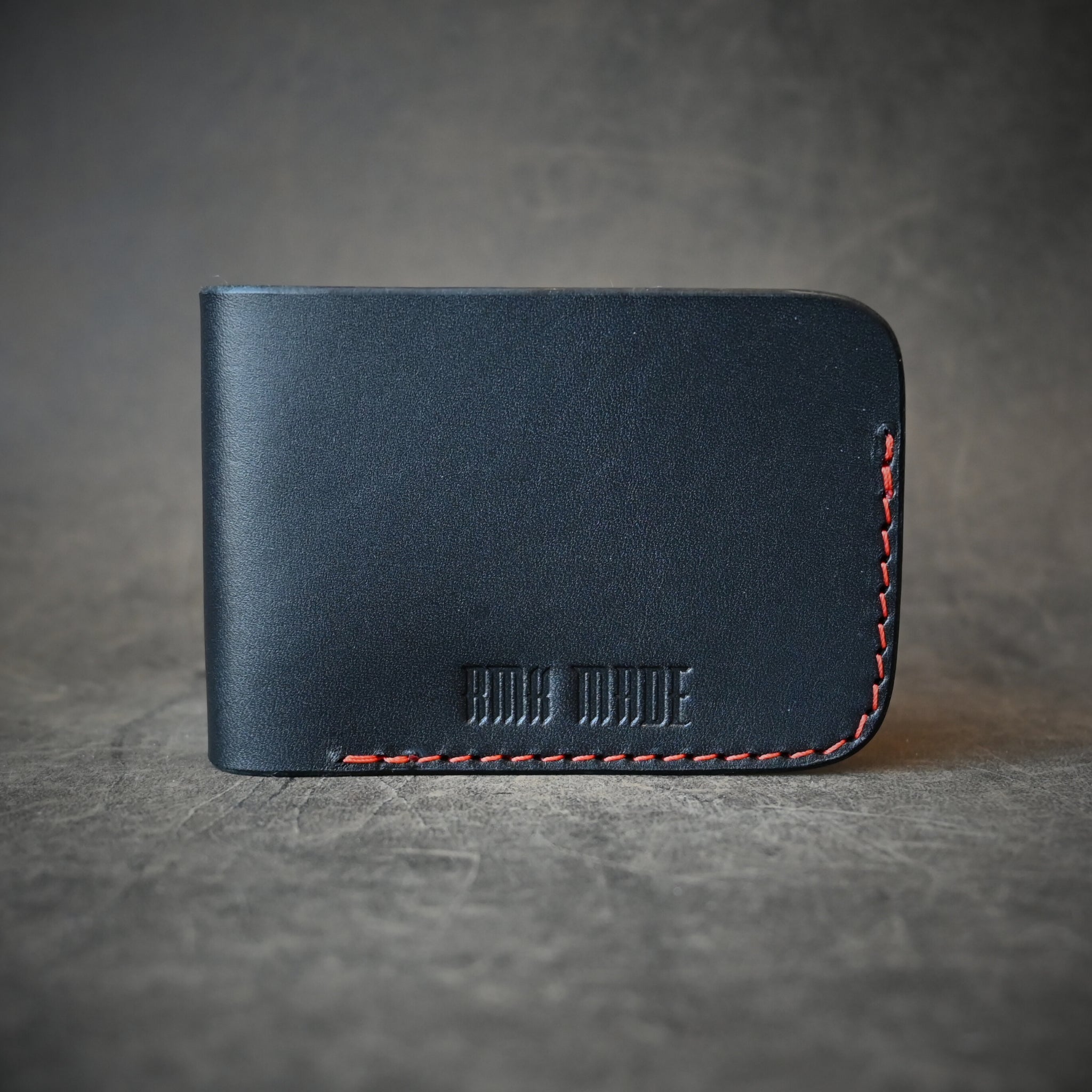 Bifold 2.0 Black With Orange Thread