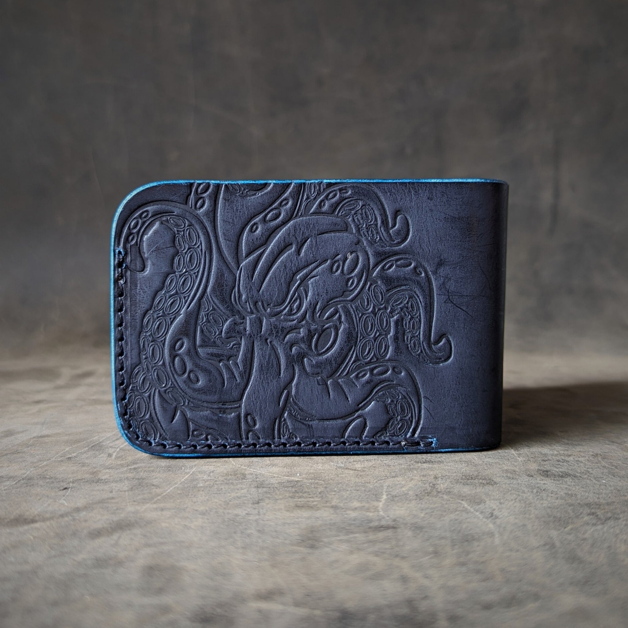 Bifold 2.0 Leather Wallet - Blue Ghost Octopus