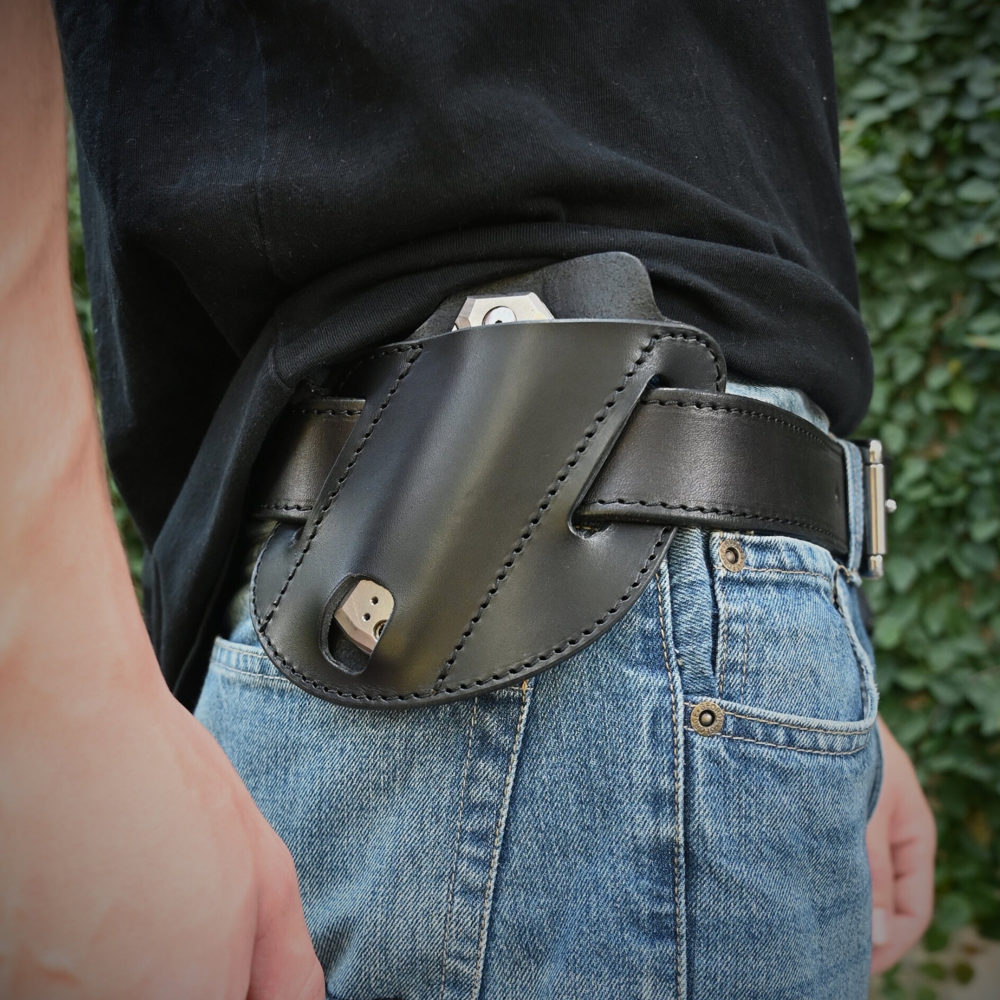 Canted Leather Pancake Holster