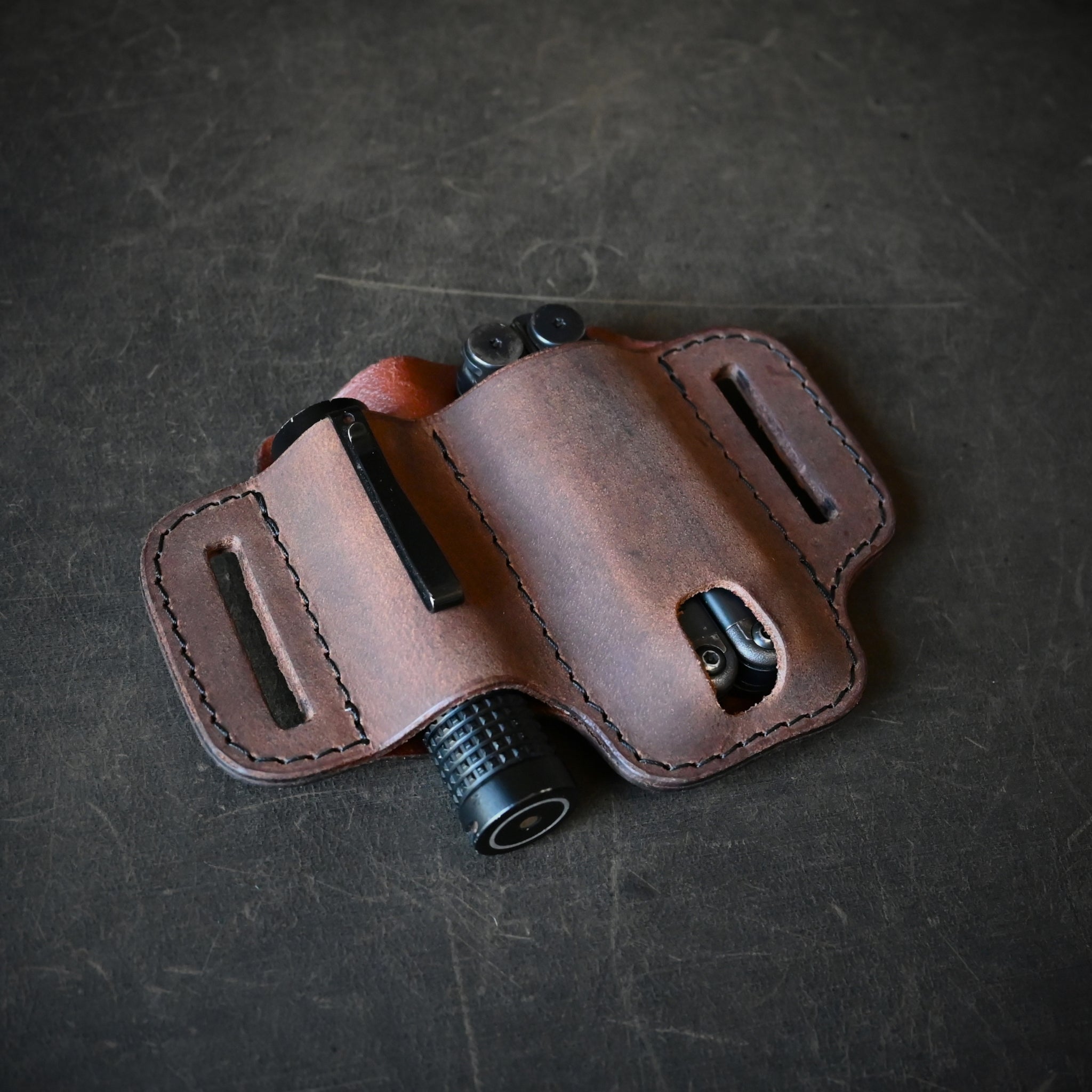 Compact Duo Leather Pancake Holster