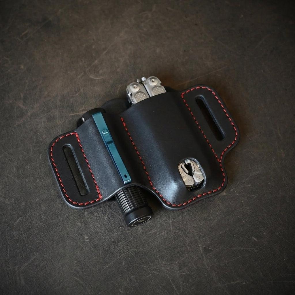 Compact Duo Leather Pancake Holster Black & Orange