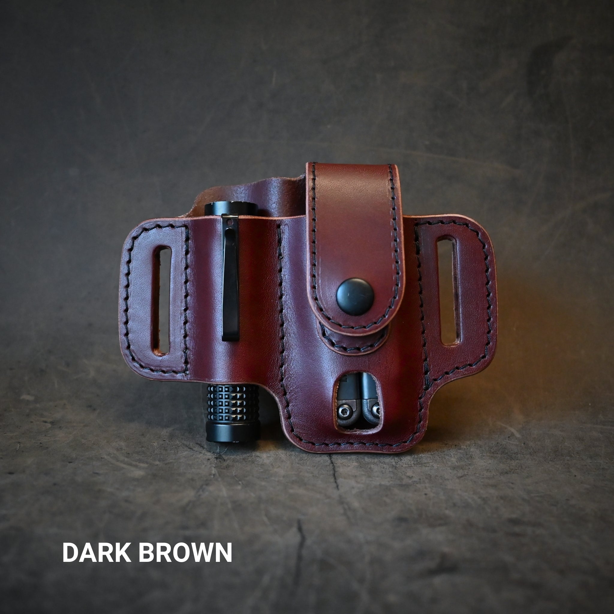 Compact Duo Leather Pancake Holster With Keeper