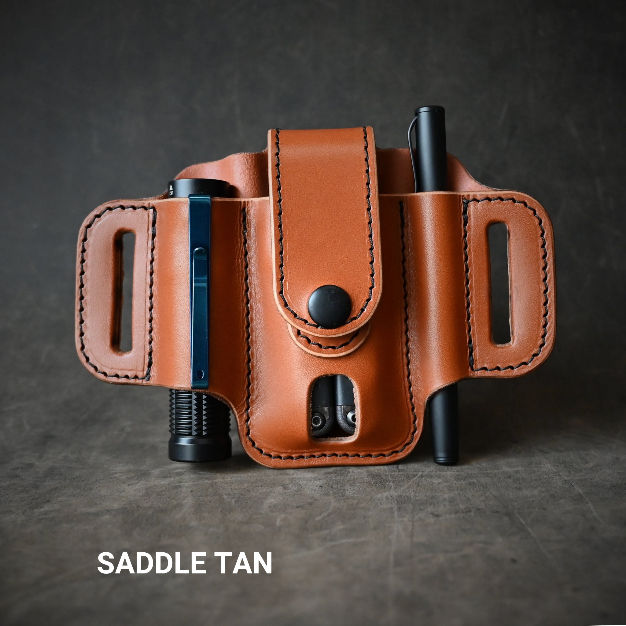 Compact Trio Leather Pancake Holster With Keeper