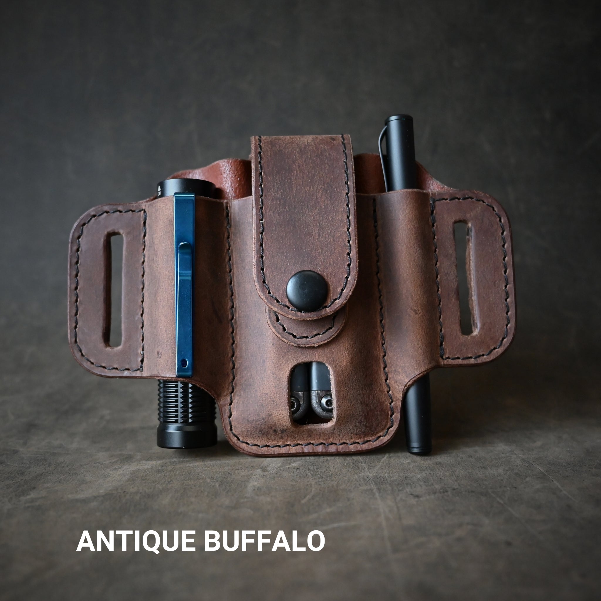 Compact Trio Leather Pancake Holster With Keeper
