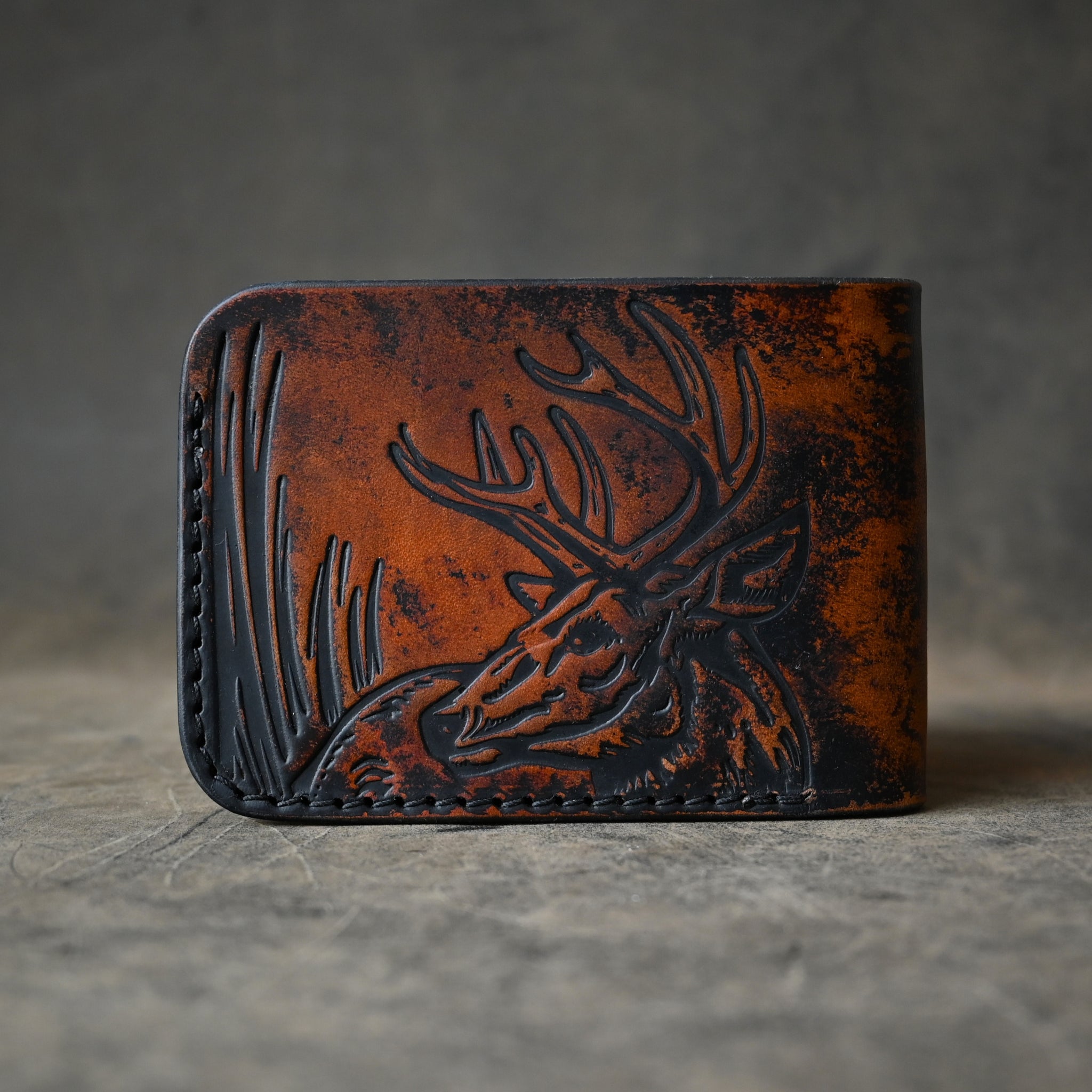 Ghost Leather Deer Themed Bifold 2.0 Wallet