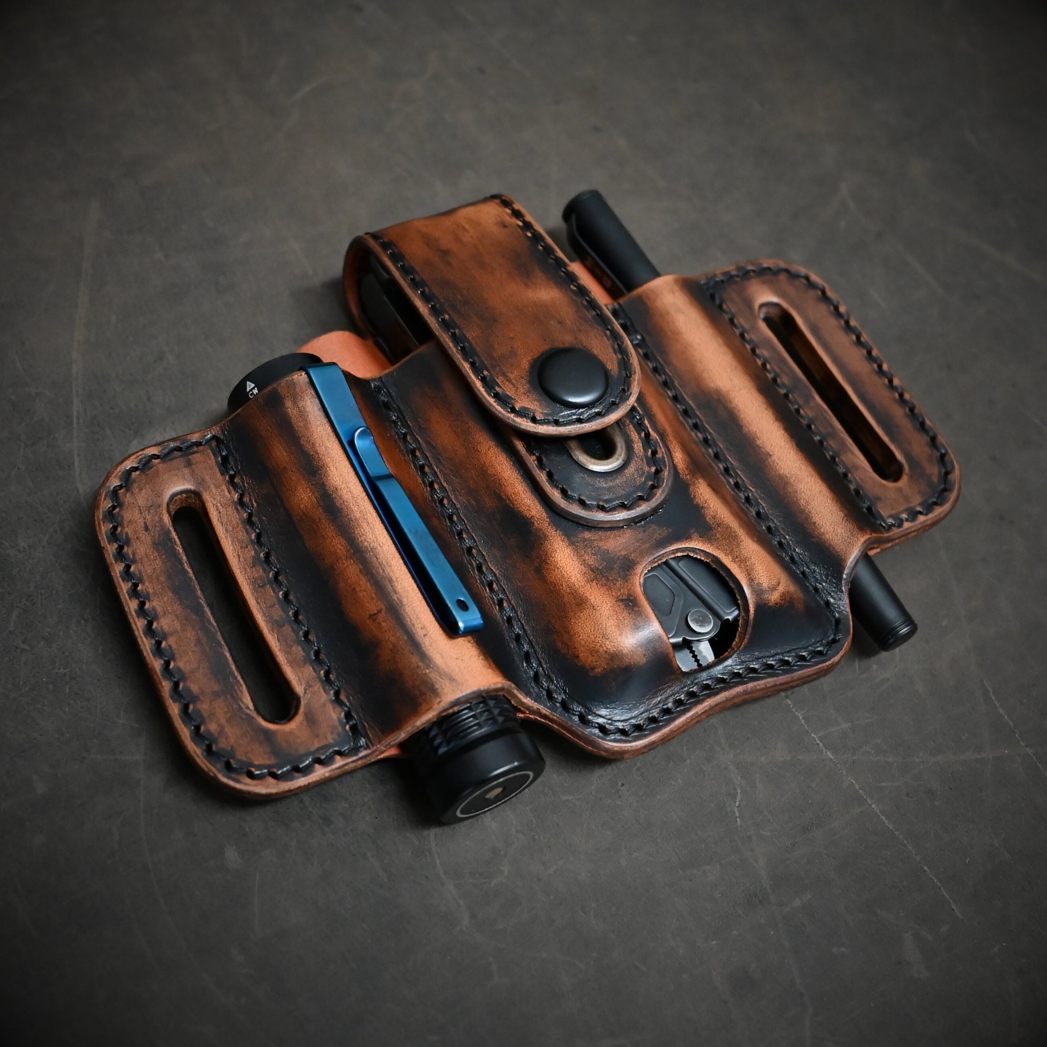 Ghost Leather Large Trio Pancake Holster With Keeper