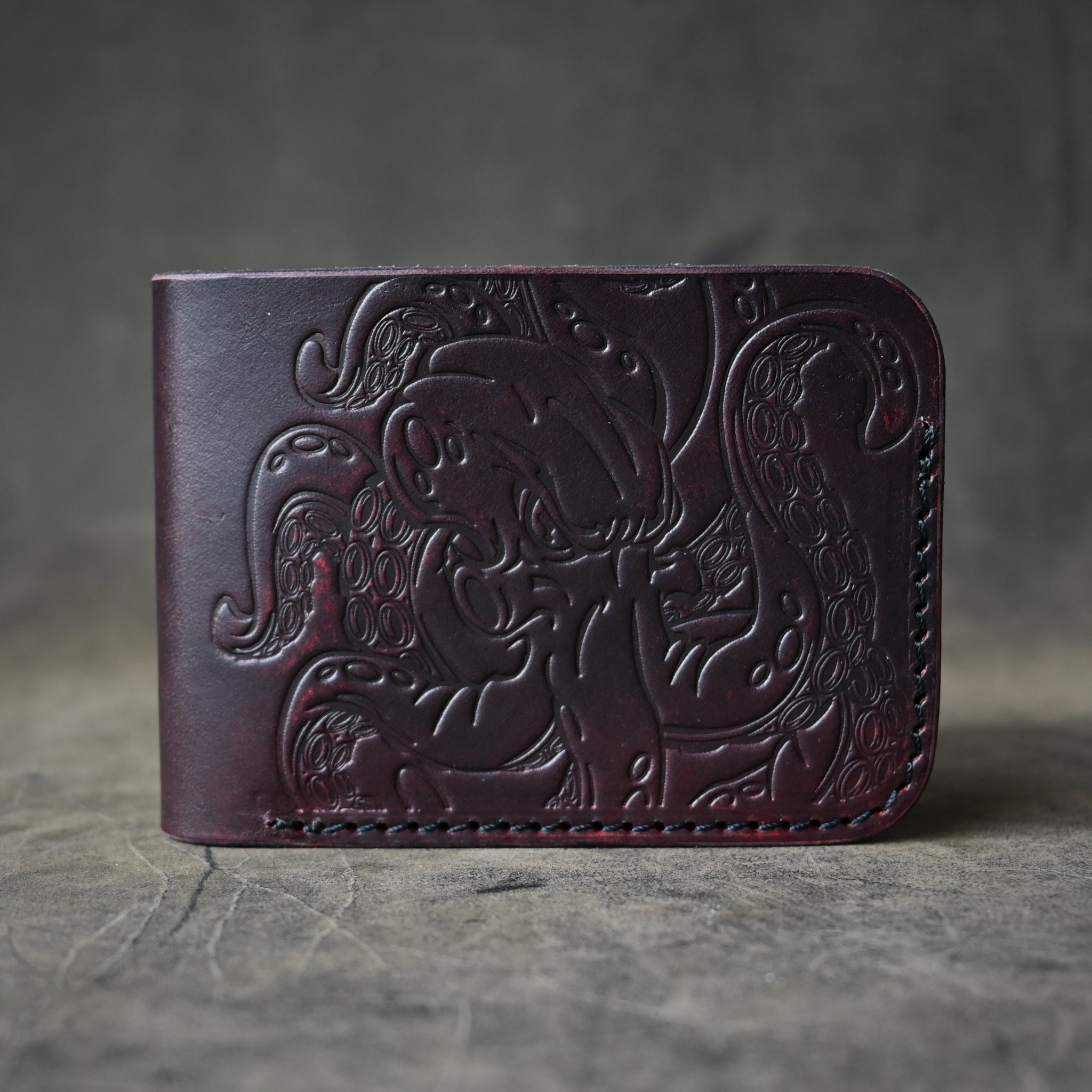 Ghost Leather Octopus Themed Bifold 2.0 Leather Wallet