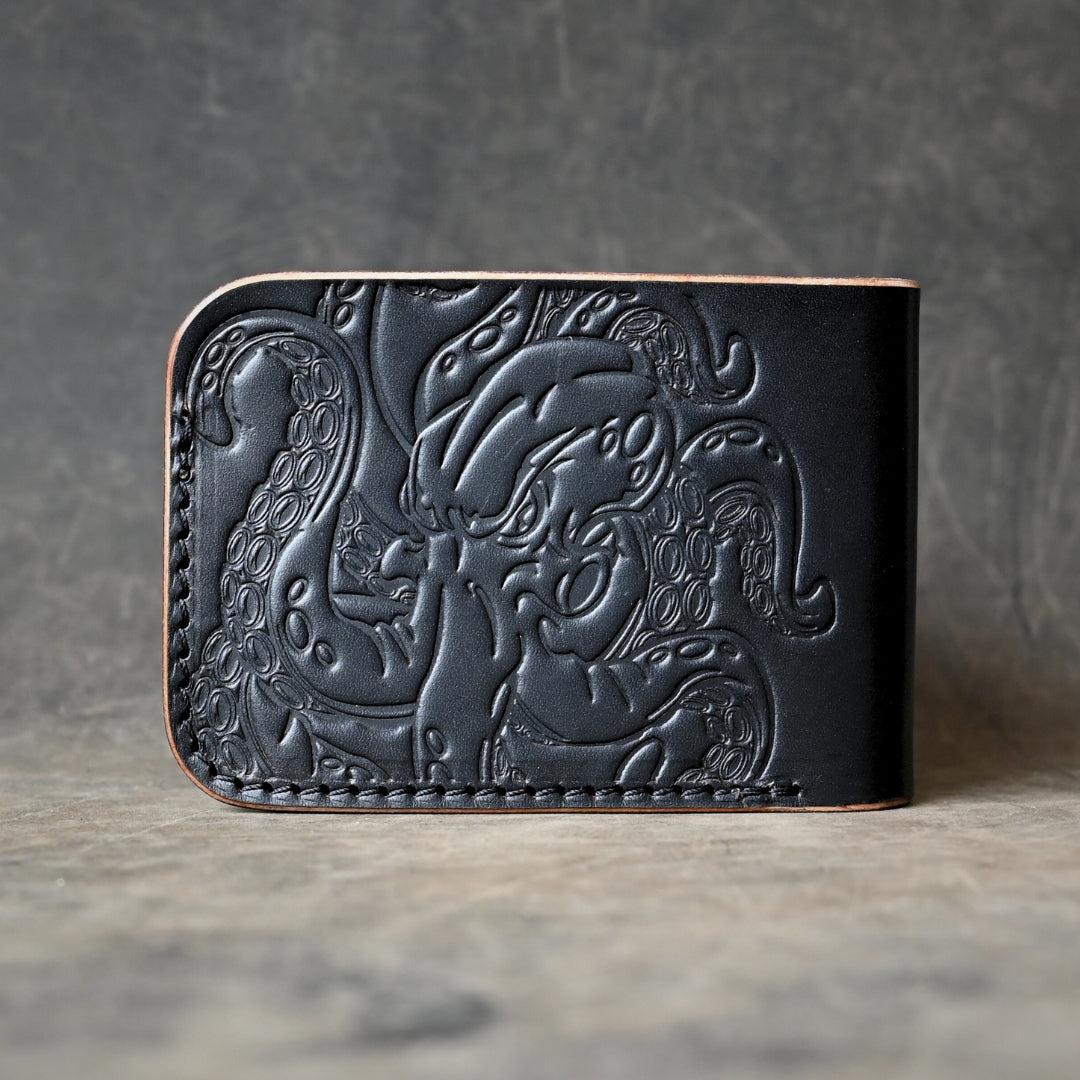 Ghost Leather Octopus Themed Bifold 2.0 Leather Wallet