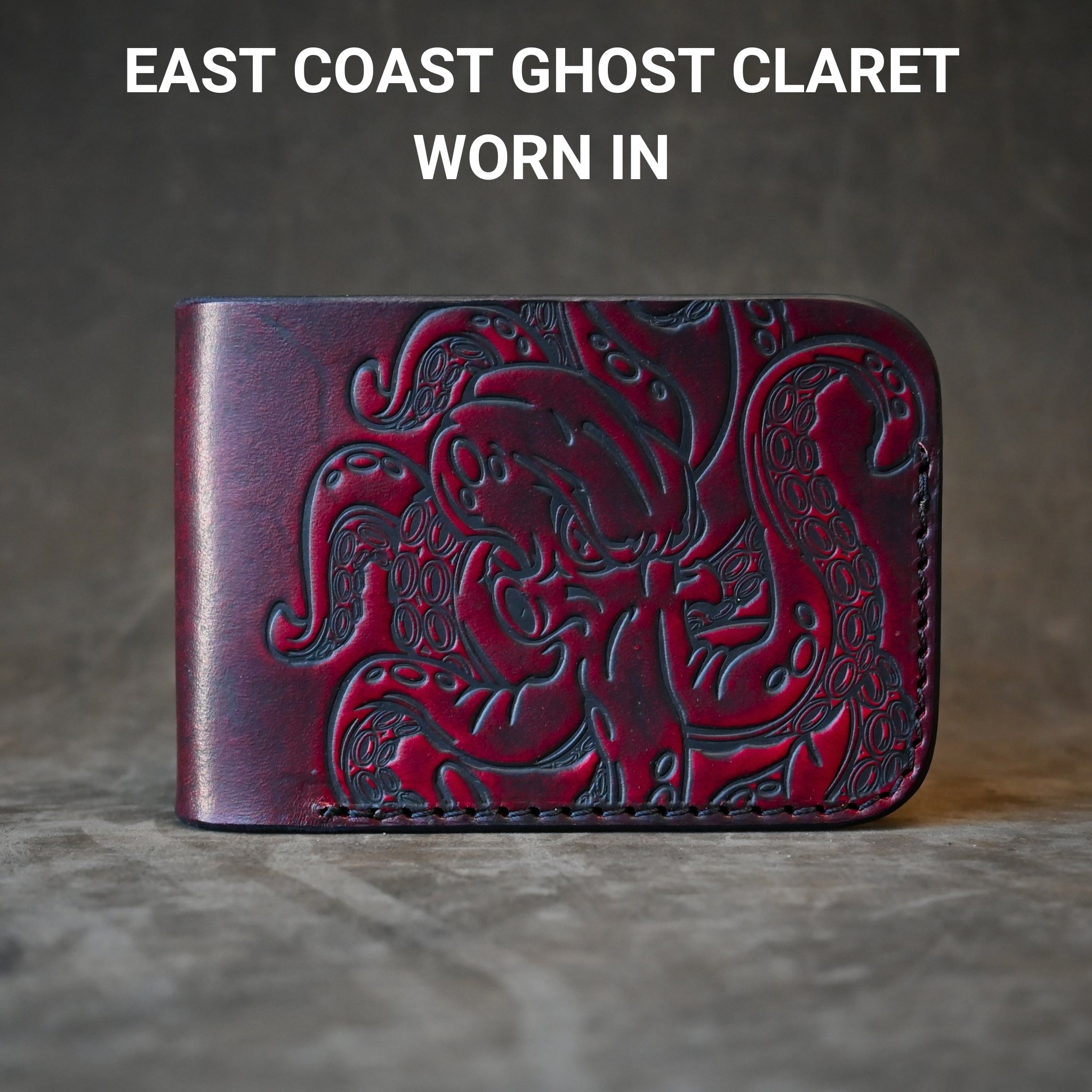 Ghost Leather Octopus Themed Bifold 2.0 Leather Wallet