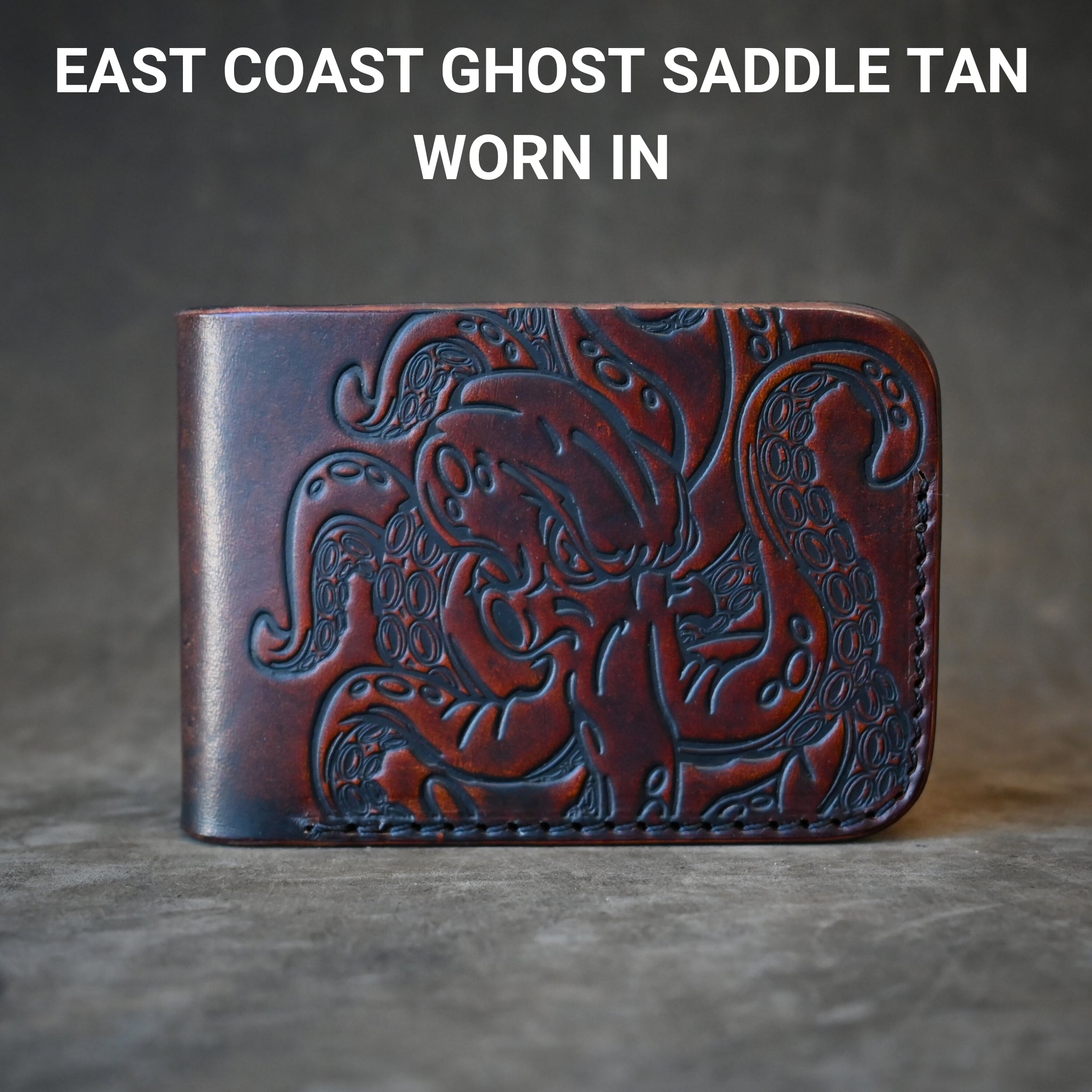 Ghost Leather Octopus Themed Bifold 2.0 Leather Wallet