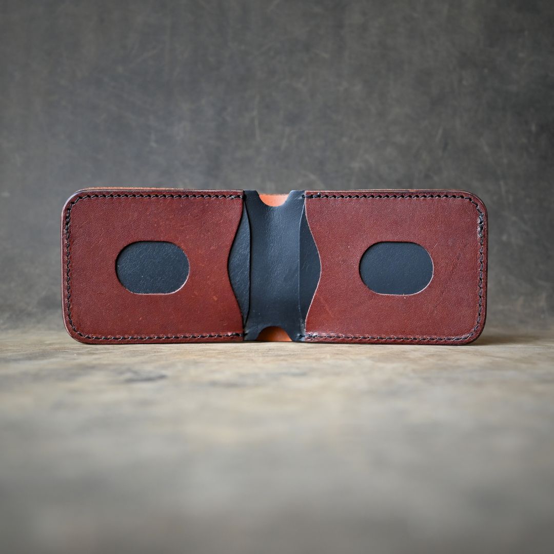 Ghost Leather Samurai Mask Themed Bifold 2.0 Leather Wallet