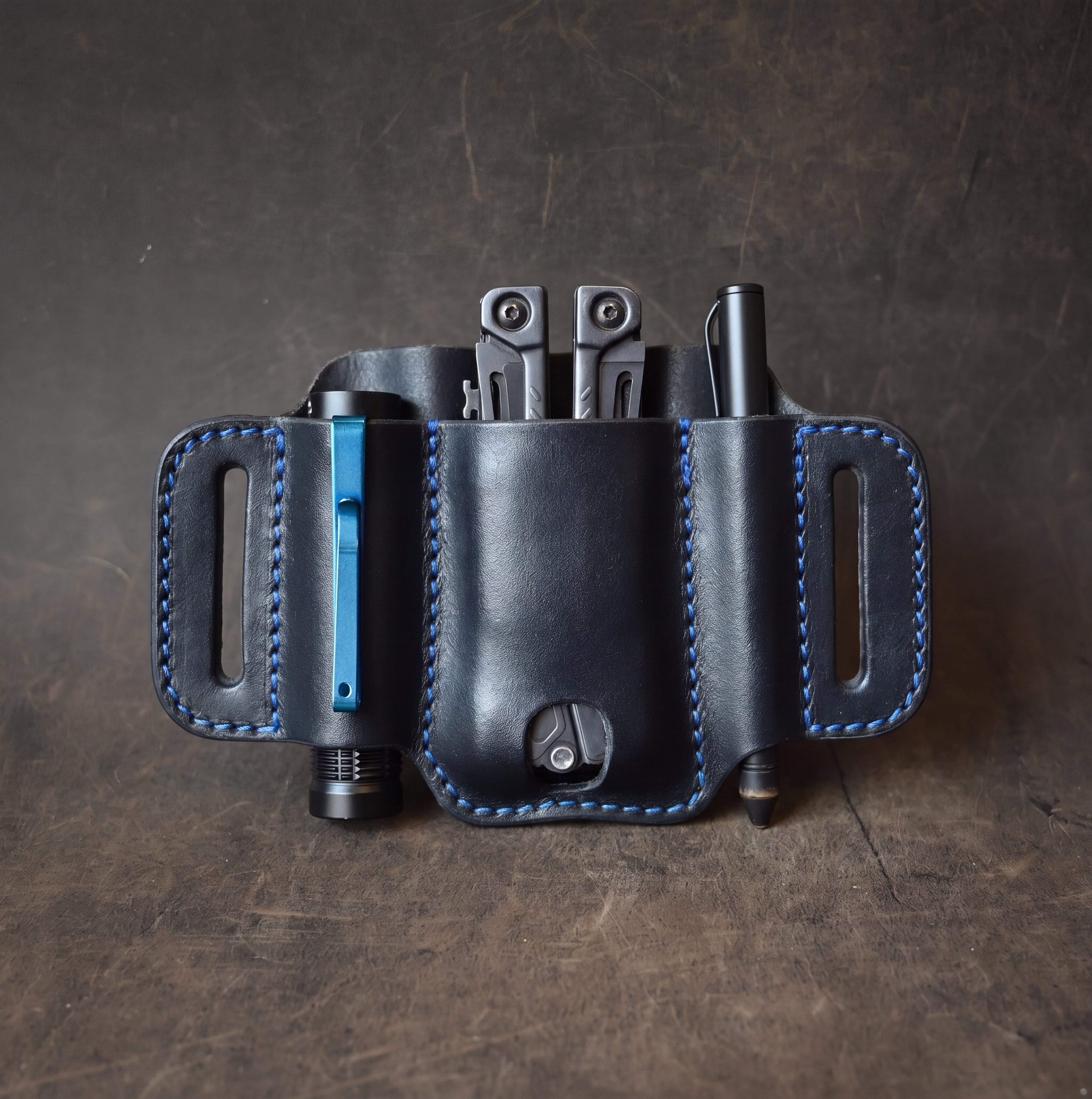 Large Trio Pancake Holster Black & Blue