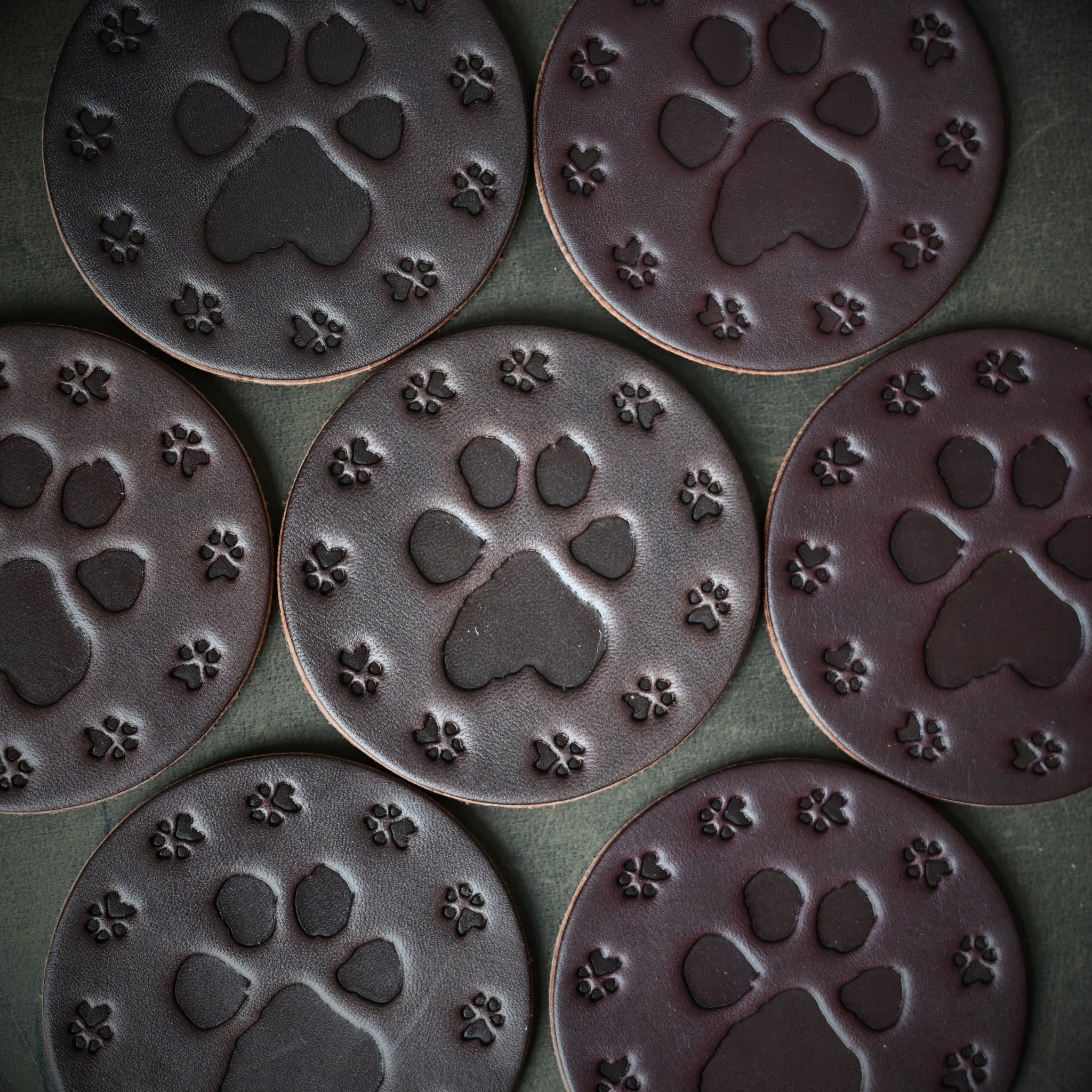 Pawsome Leather Coasters