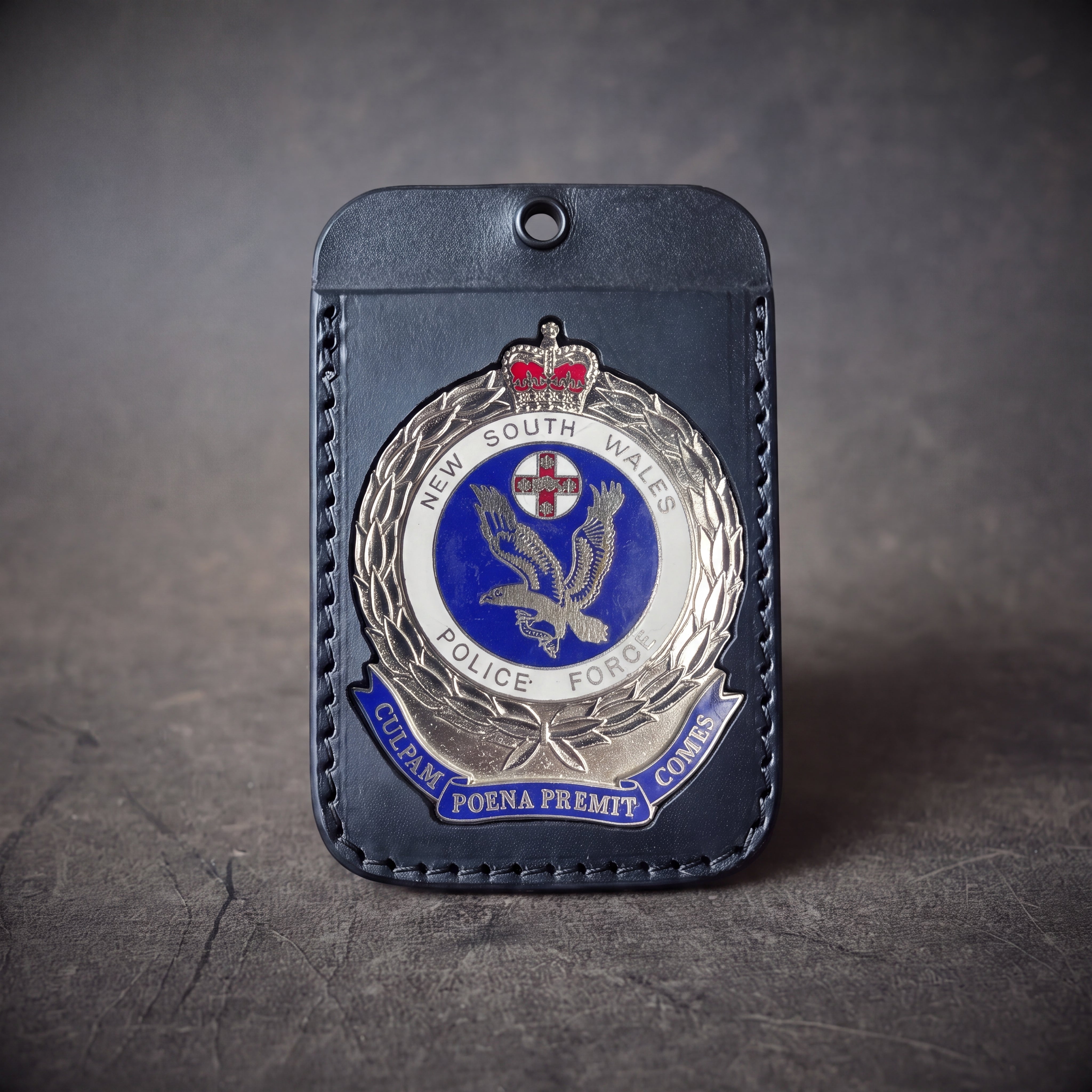 Police Badge ID Card Leather Wallet