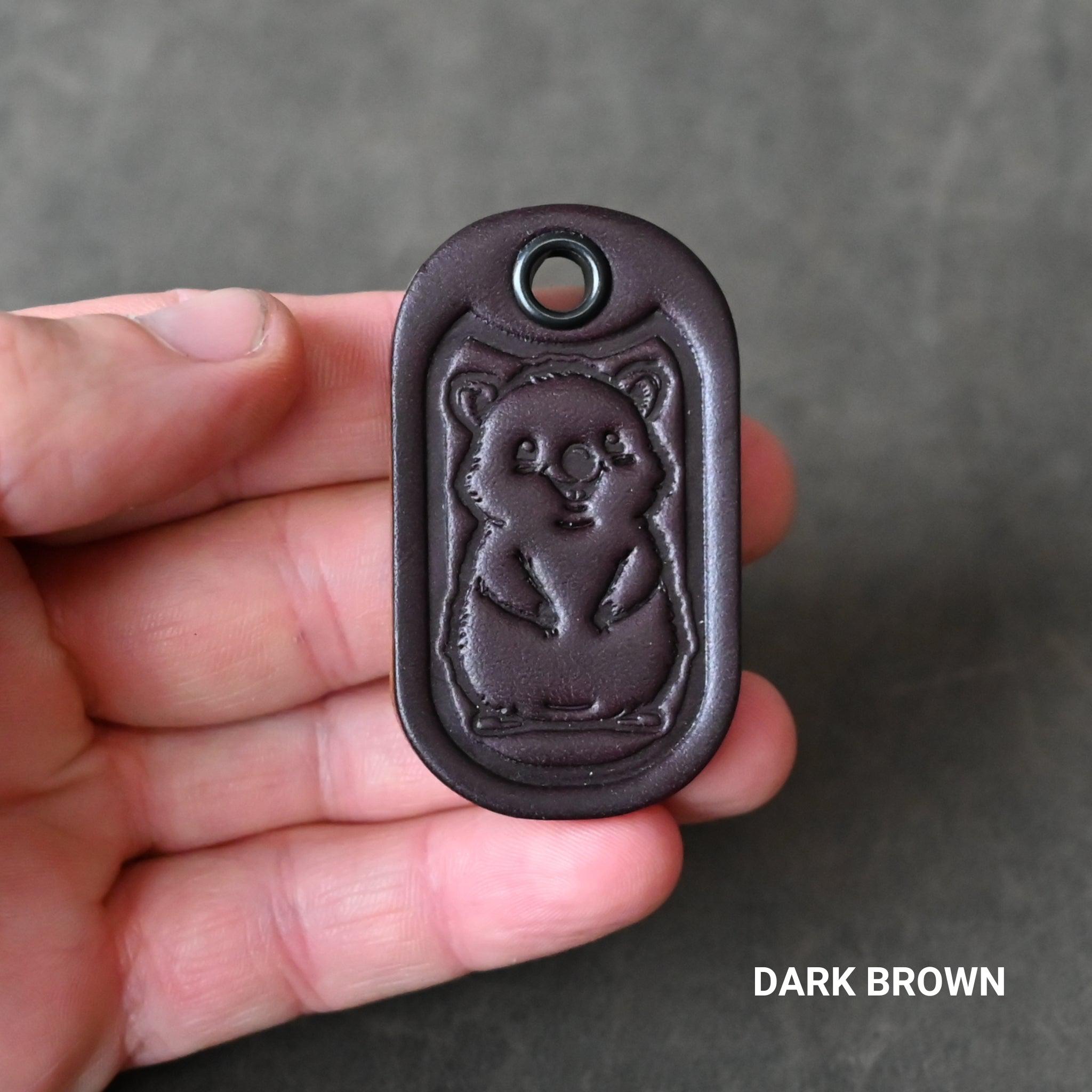 Quokka Leather Key Tag