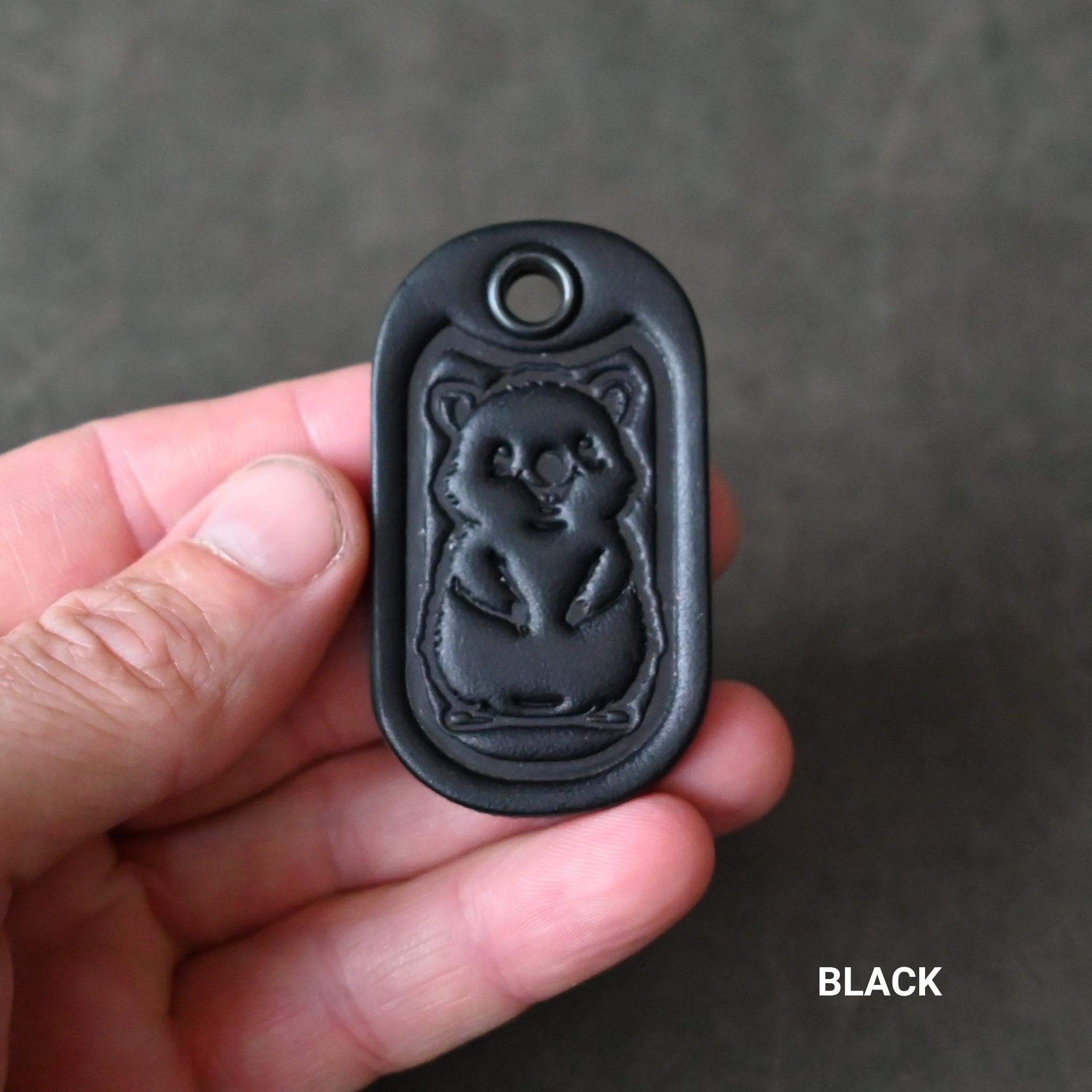 Quokka Leather Key Tag