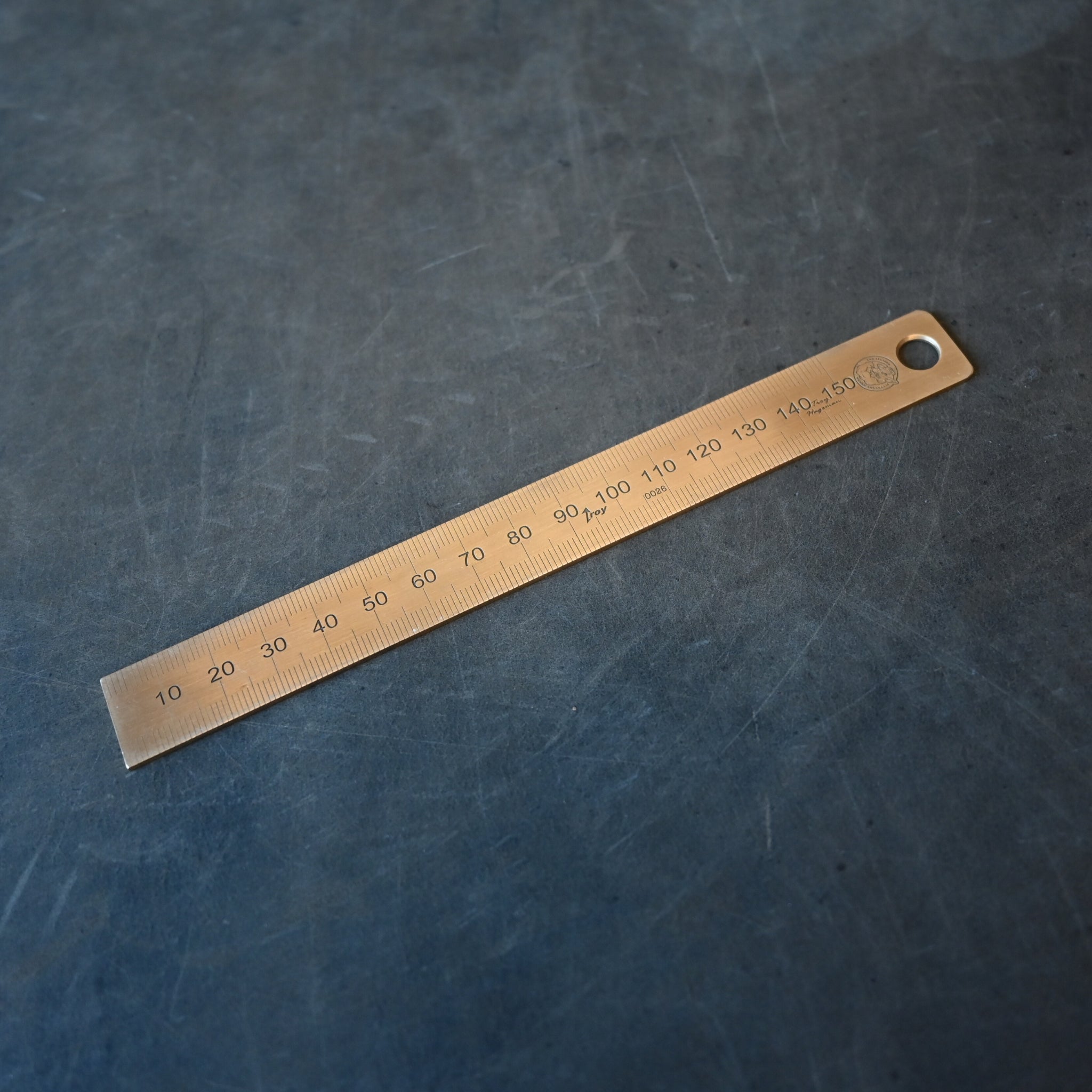 RMK Branded Brass Ruler