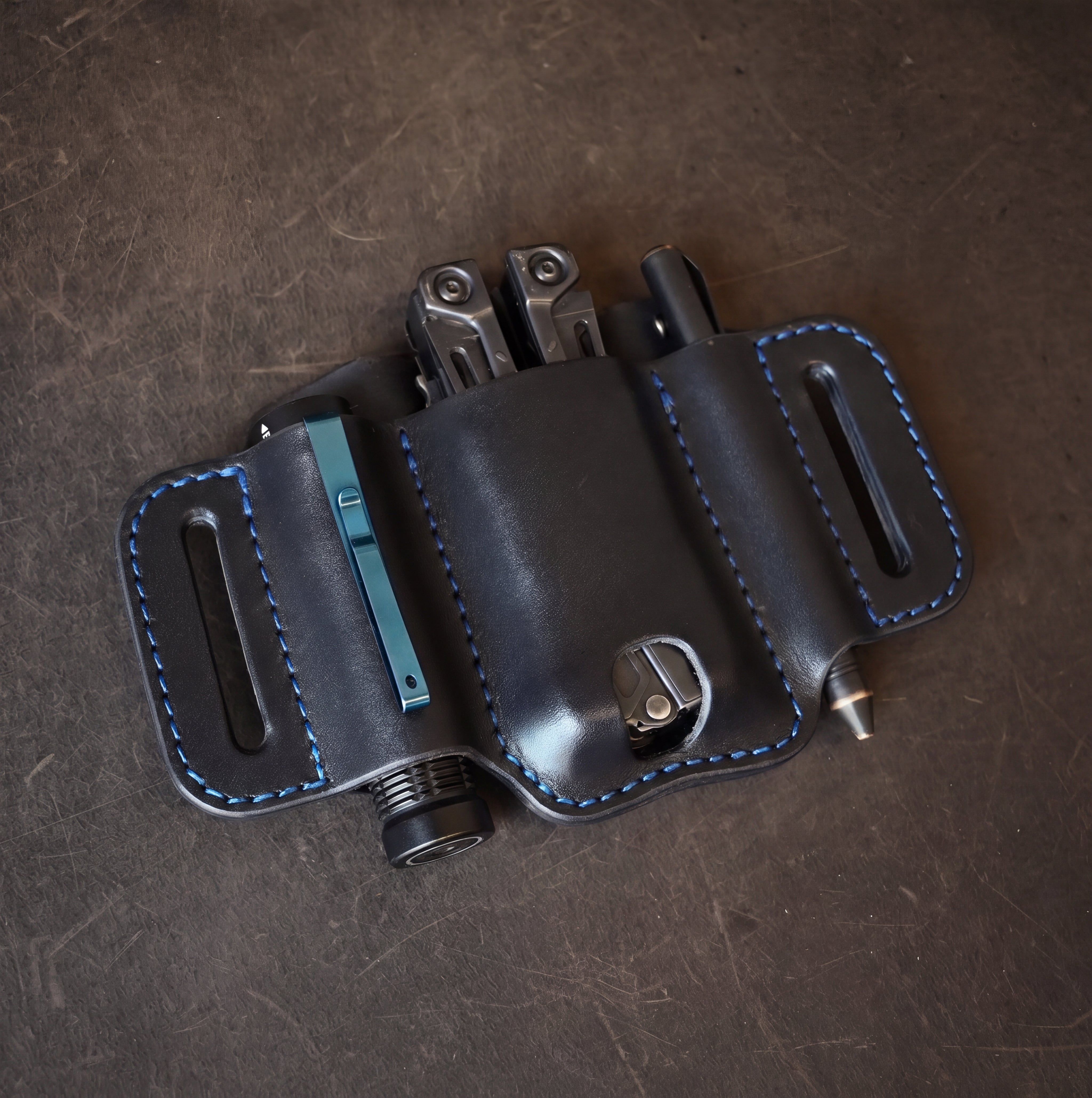 RMK Large Trio EDC Pancake Holster Black & Blue