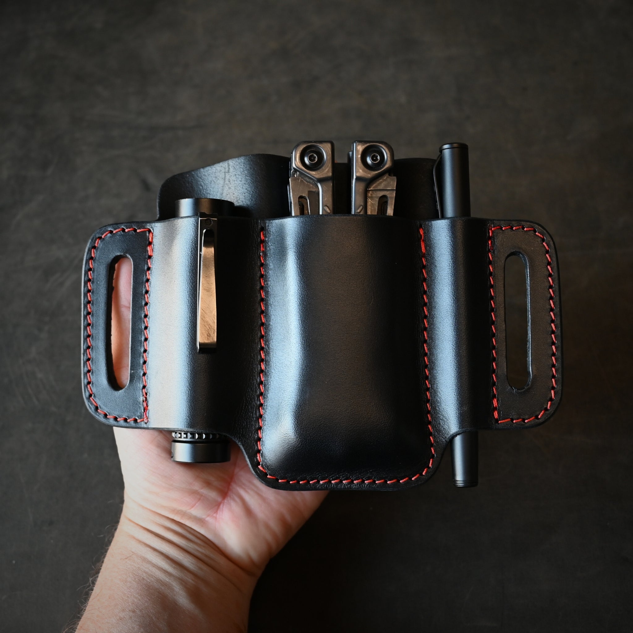 RMK Large Trio EDC Pancake Holster Black & Orange