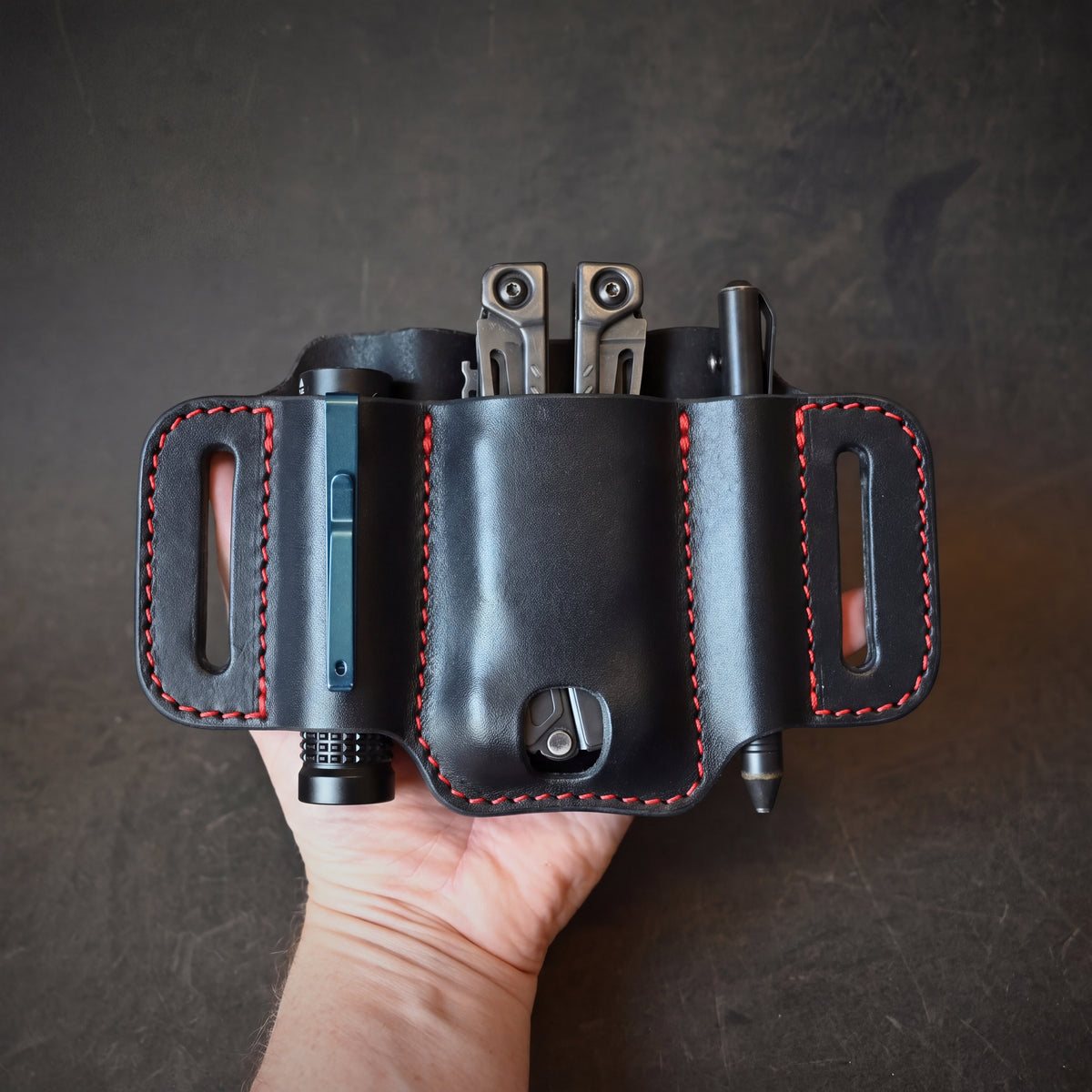 RMK Large Trio EDC Pancake Holster Black & Orange