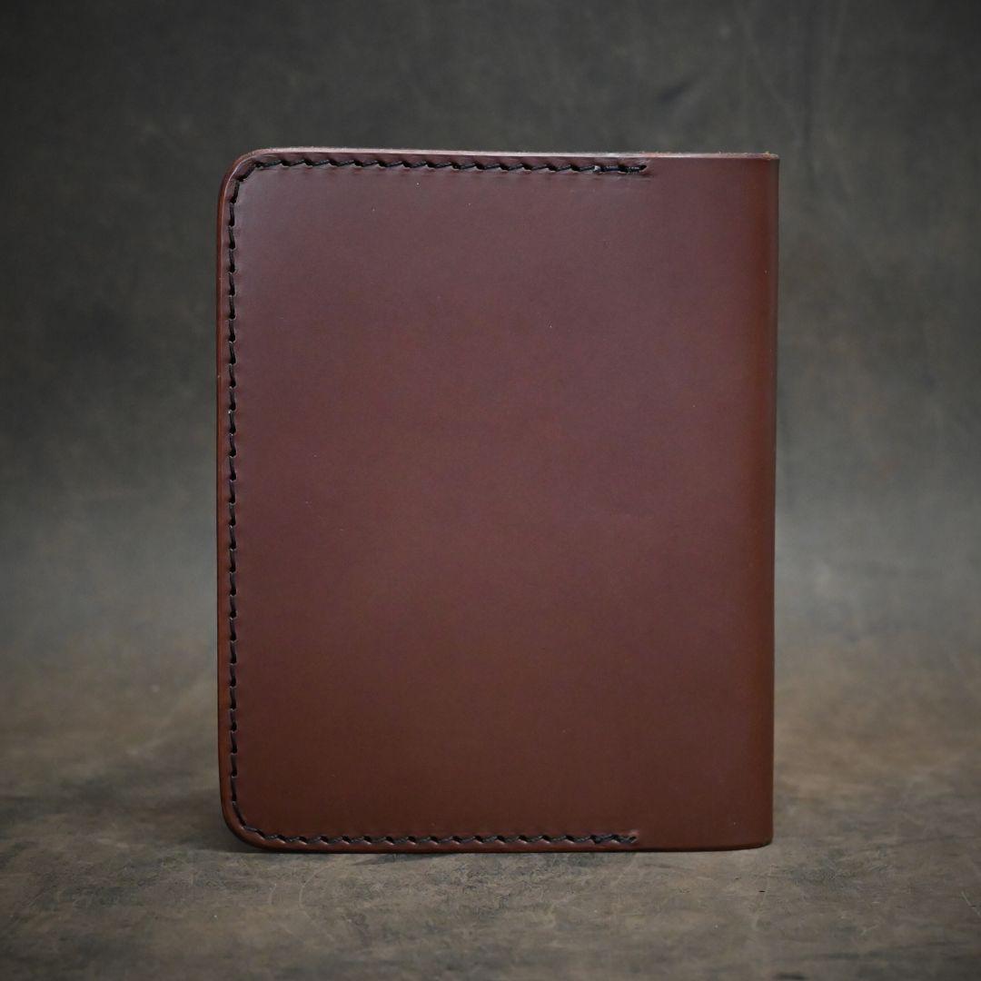 RMK Passport Wallet Dark Brown with RMK MADE Stamped Cover