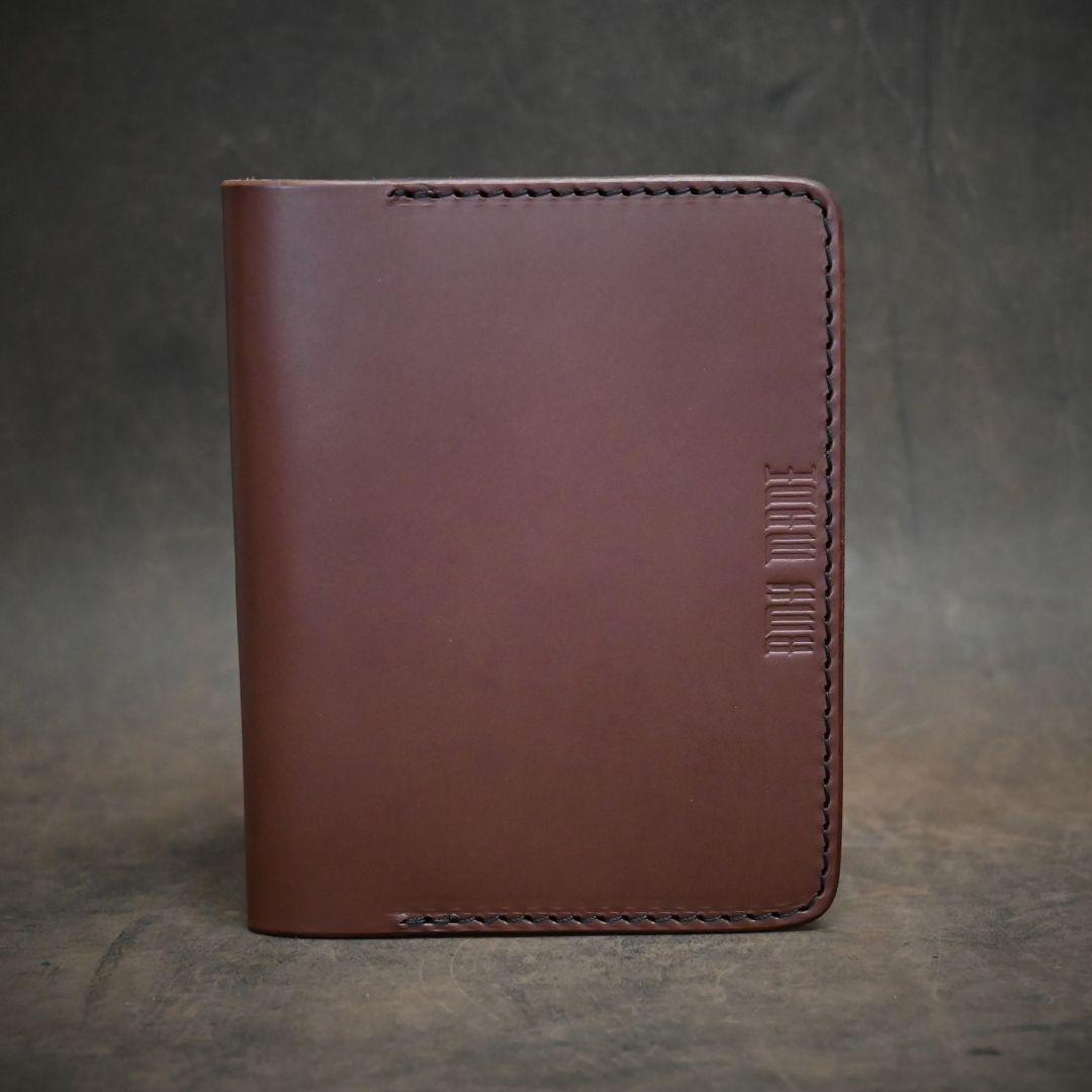 RMK Passport Wallet Dark Brown with RMK MADE Stamped Cover