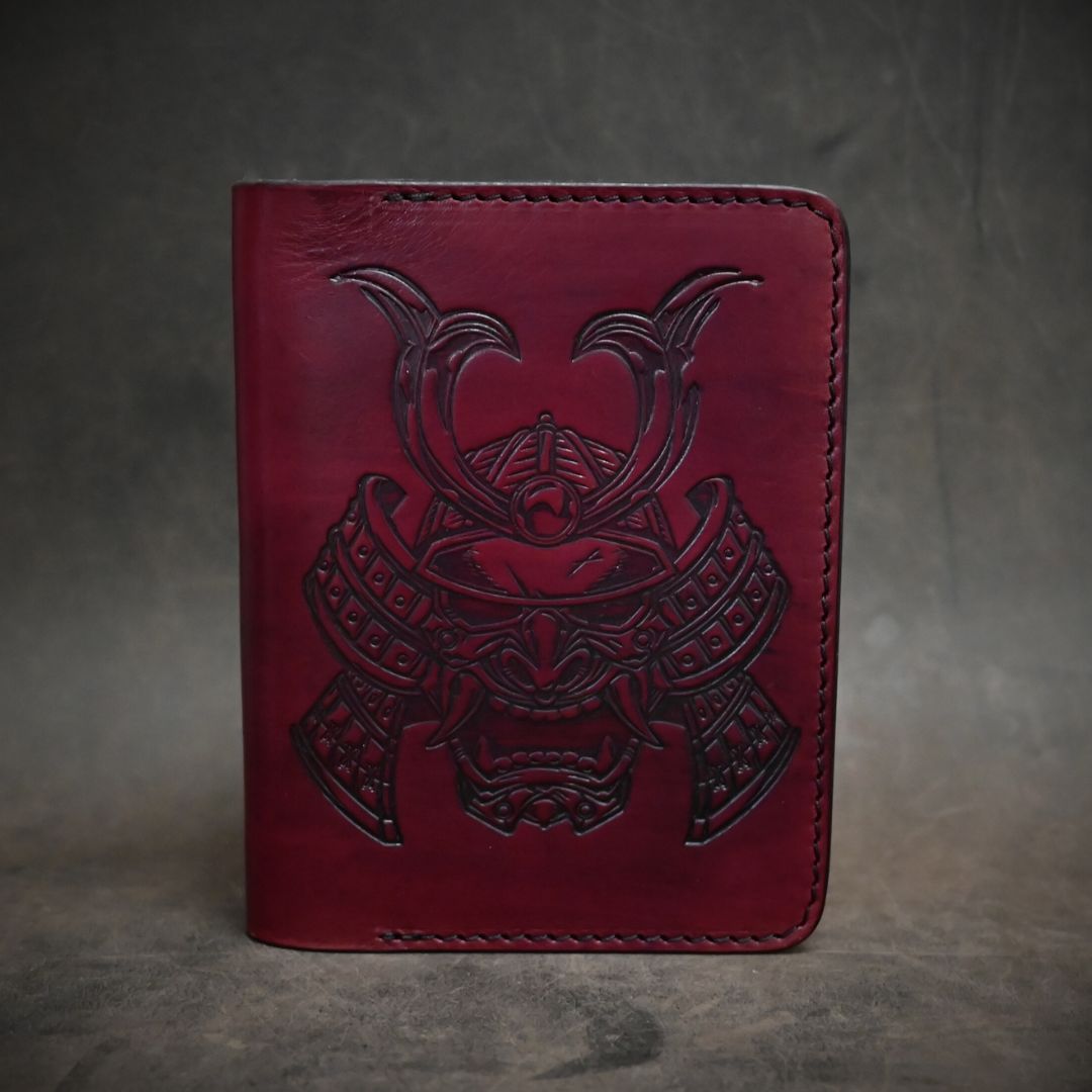 RMK Passport Wallet Ox Blood Samurai Mask