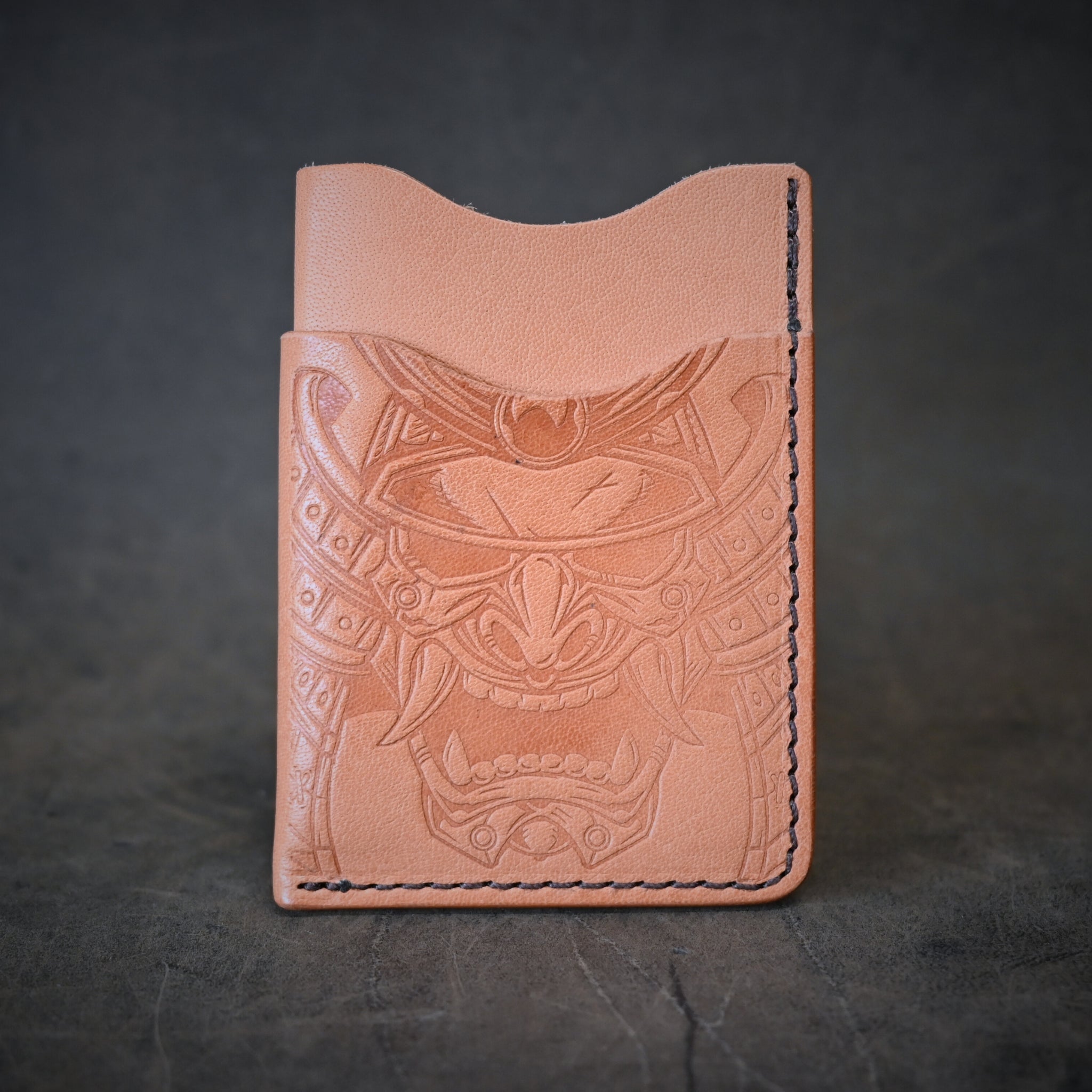 RMK Samurai Mask Kangaroo Leather Card Wallet