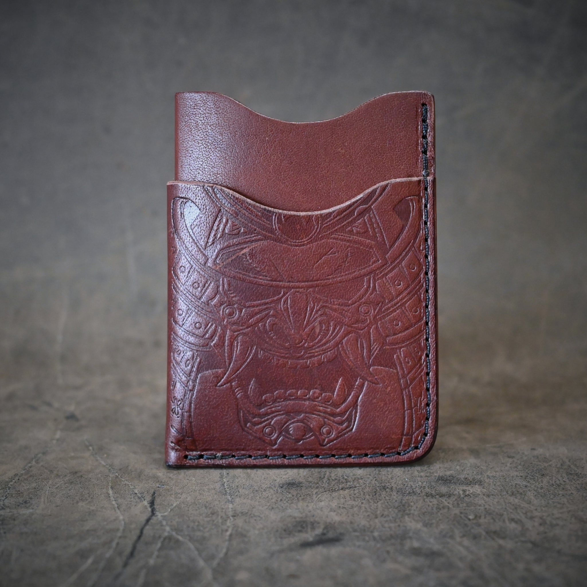 RMK Samurai Mask Kangaroo Leather Card Wallet