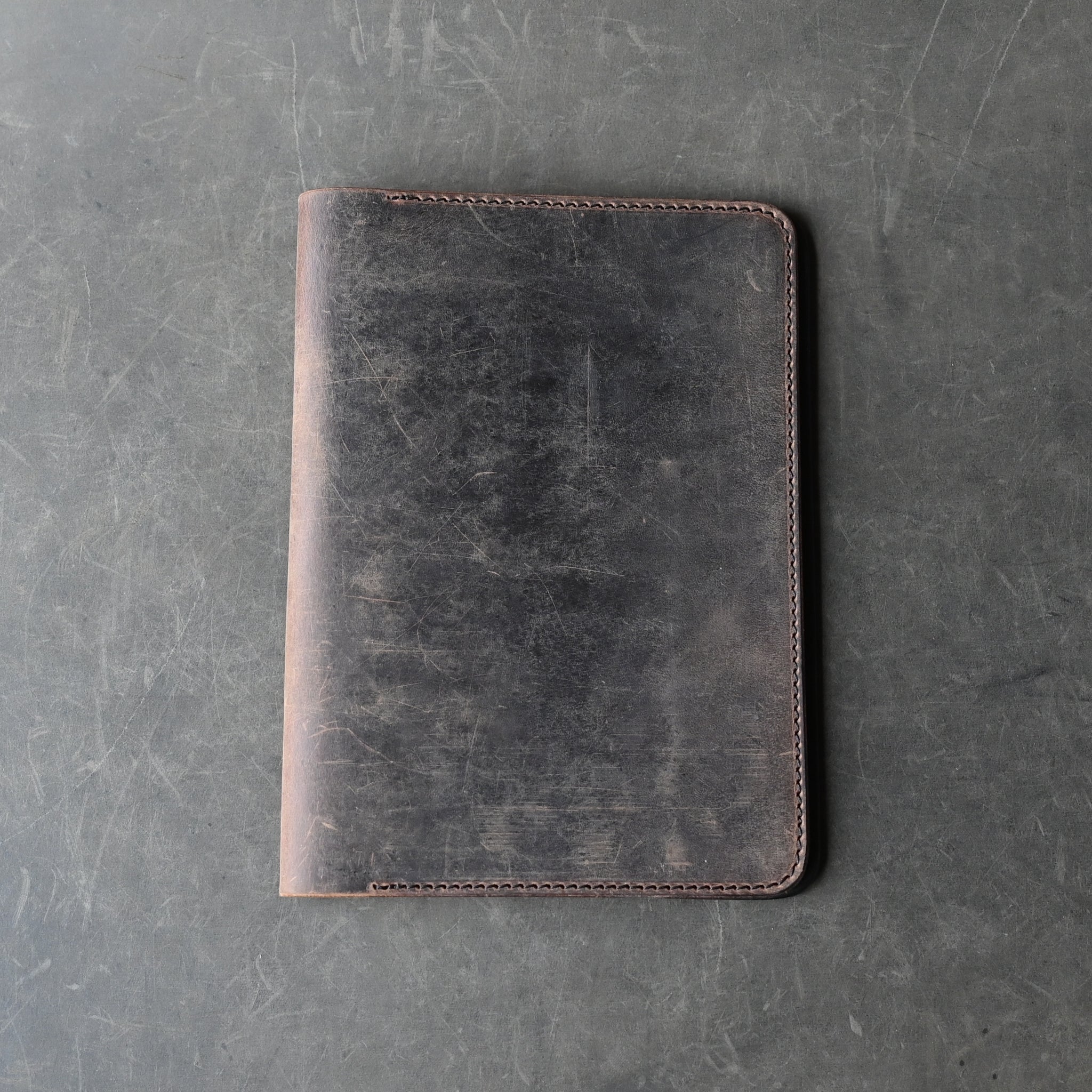 Ready To Ship! A5 Leather Notebook Cover Crazy Horse Tobacco