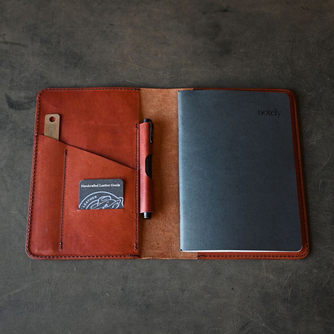 Ready to Ship! A5 Leather Notebook Cover Whiskey