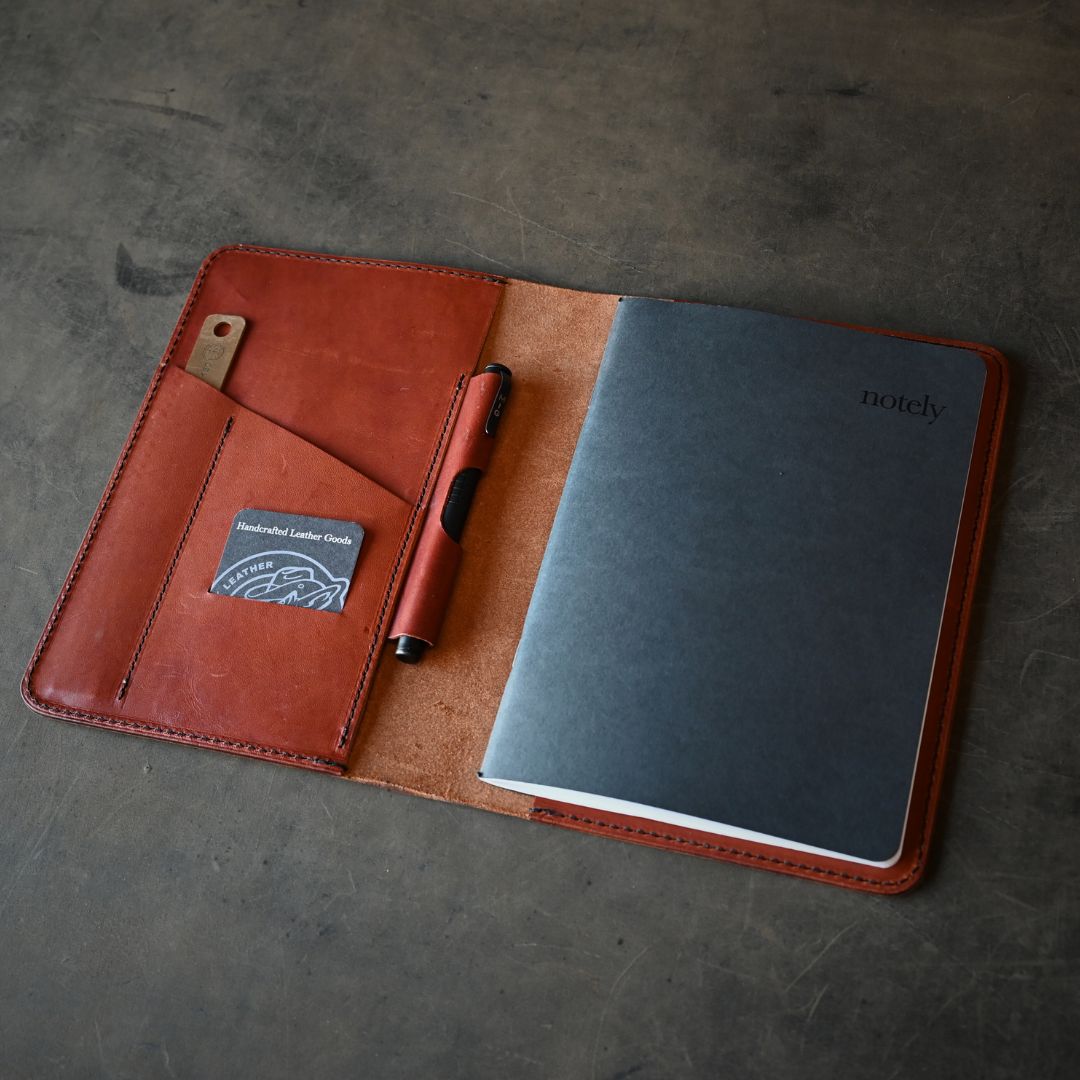 Ready to Ship! A5 Leather Notebook Cover Whiskey